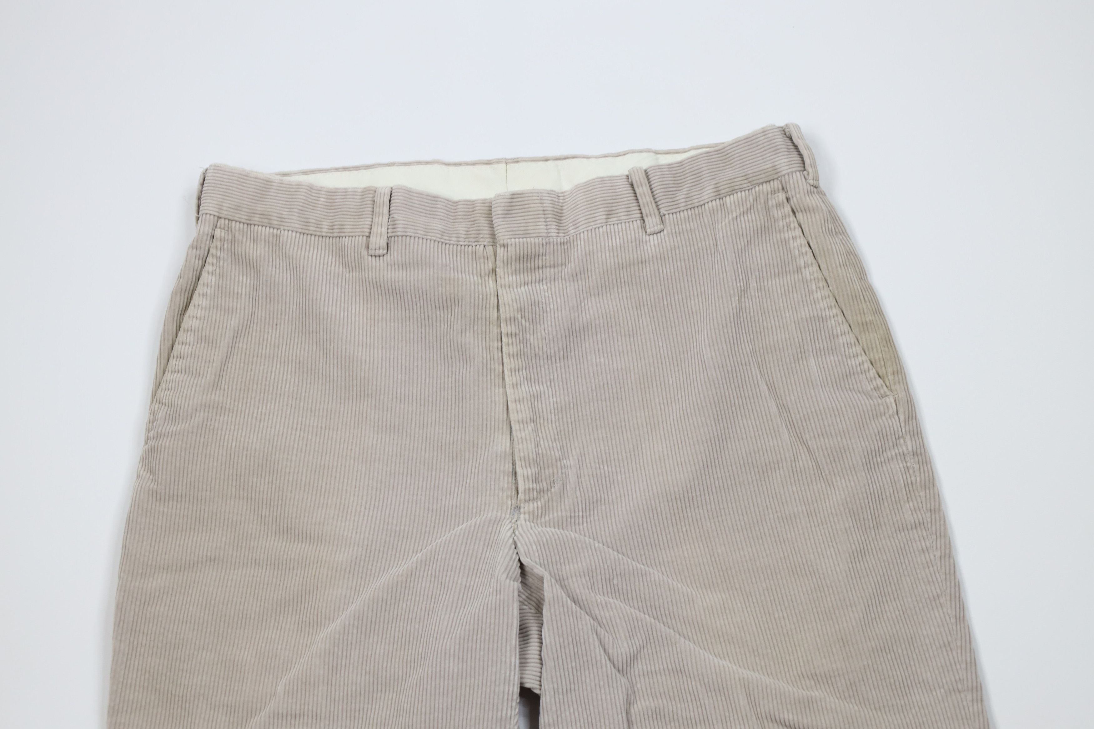 Vintage Vintage 70s Streetwear Wide Leg Corduroy Chino Pants Gray Size US 32 / EU 48 - 2 Thumbnail