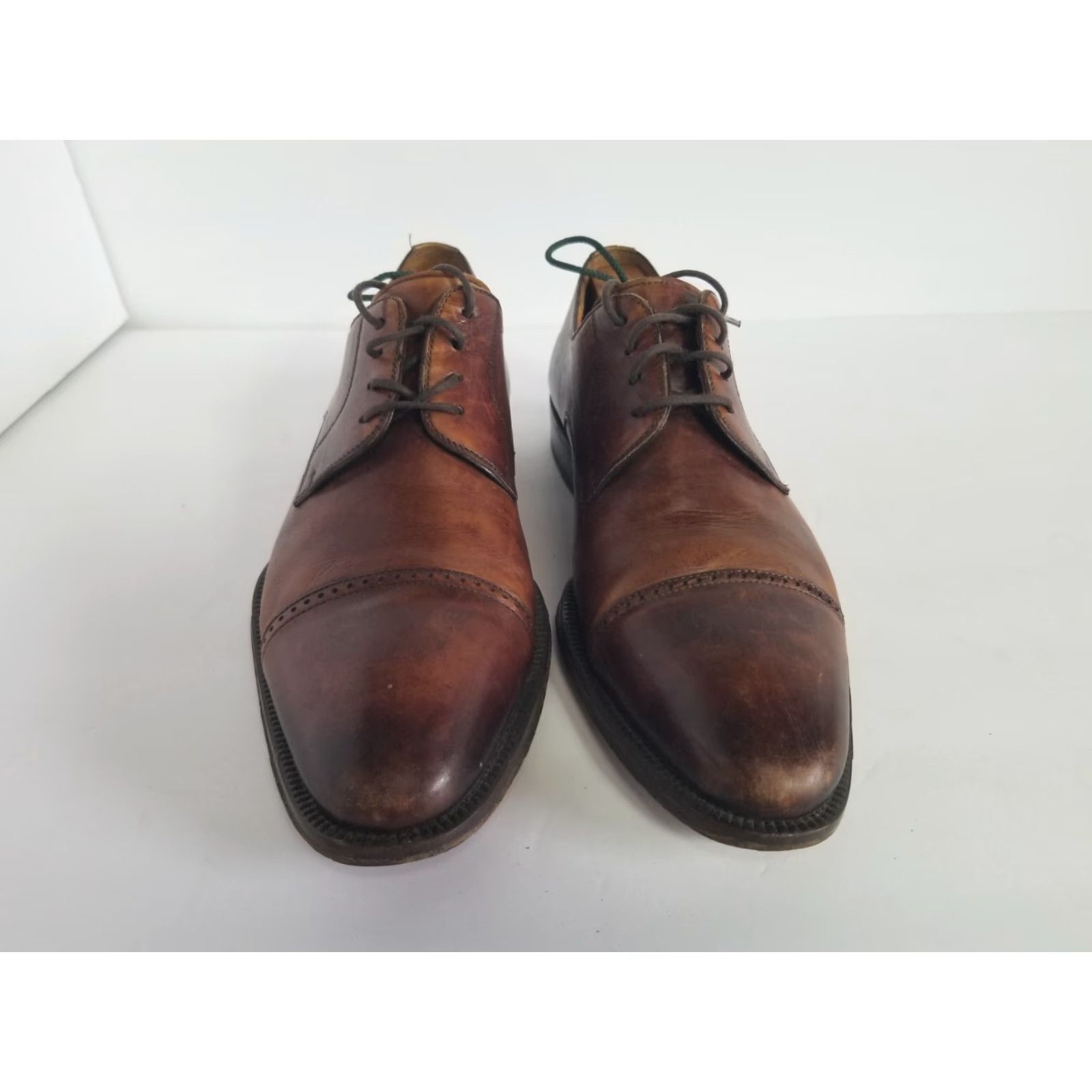 Magnanni Magnanni Oxford Dress Men's Size 9 Brown Leather Cap Toe Lace Up M Shoes Size ONE SIZE - 6 Thumbnail