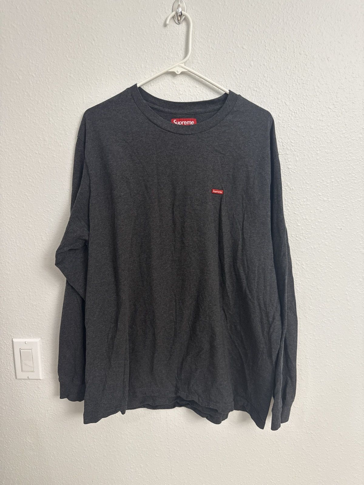 Supreme Supreme Small Box Logo Long Sleeve Grey Size US XL / EU 56 / 4 - 1 Thumbnail