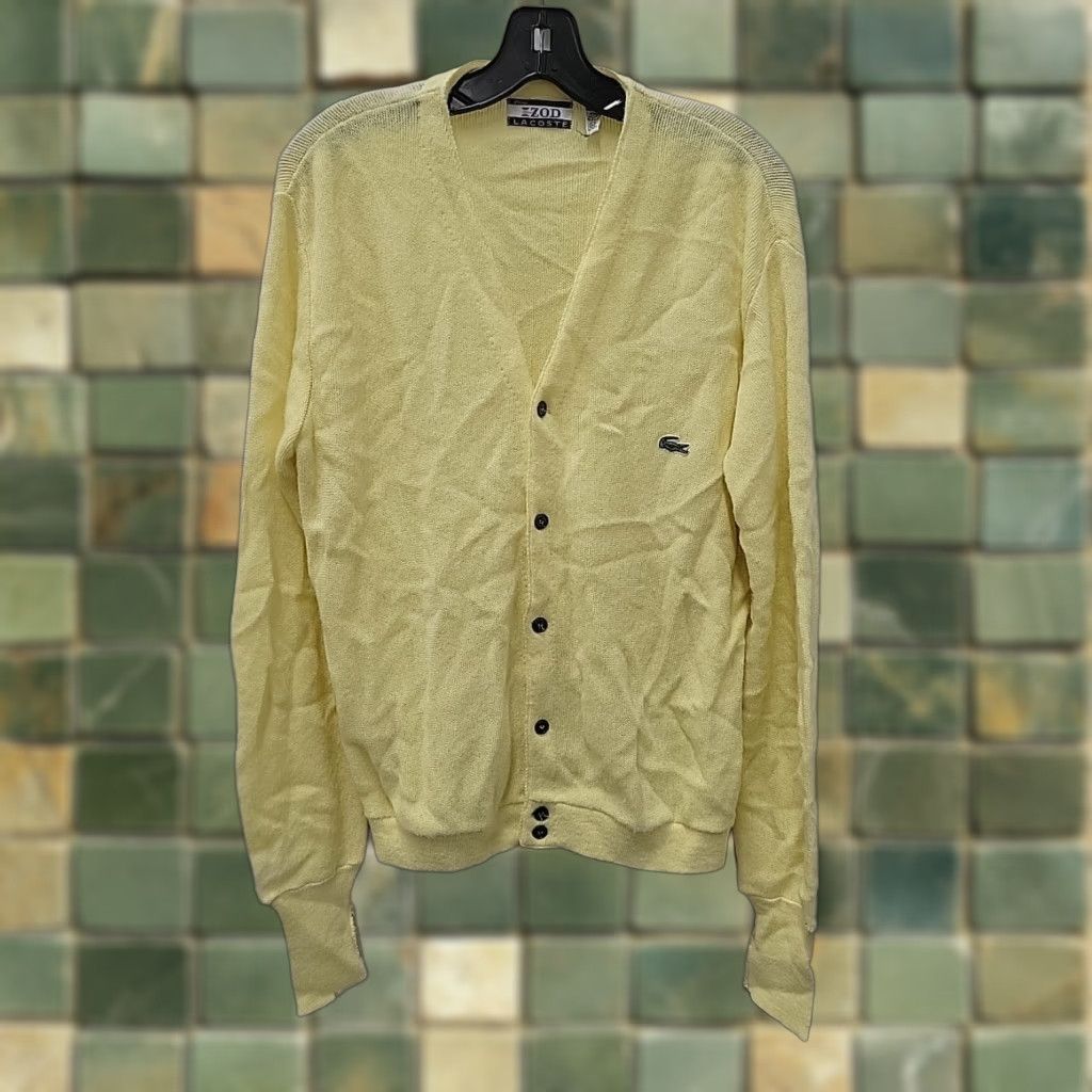 Izod VINTAGE Izod Lacoste Yellow Cardigan Long Sleeve Mens M Size Cardigan Shirt Sweater Logo Casual Men's Size US M / EU 48-50 / 2 - 1 Thumbnail