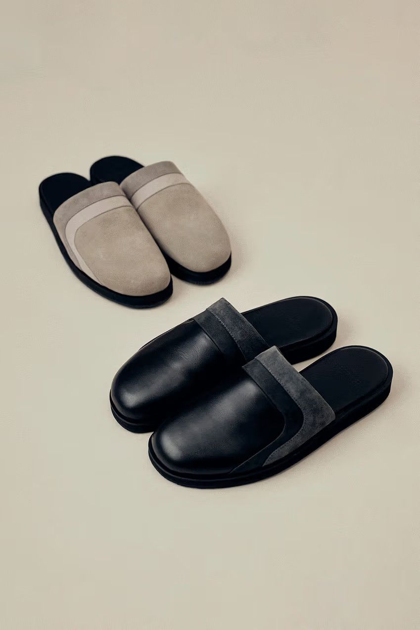 John Elliott 438USD Tan/Black Suede Grace Slides Size US 10 / EU 43 - 6 Thumbnail