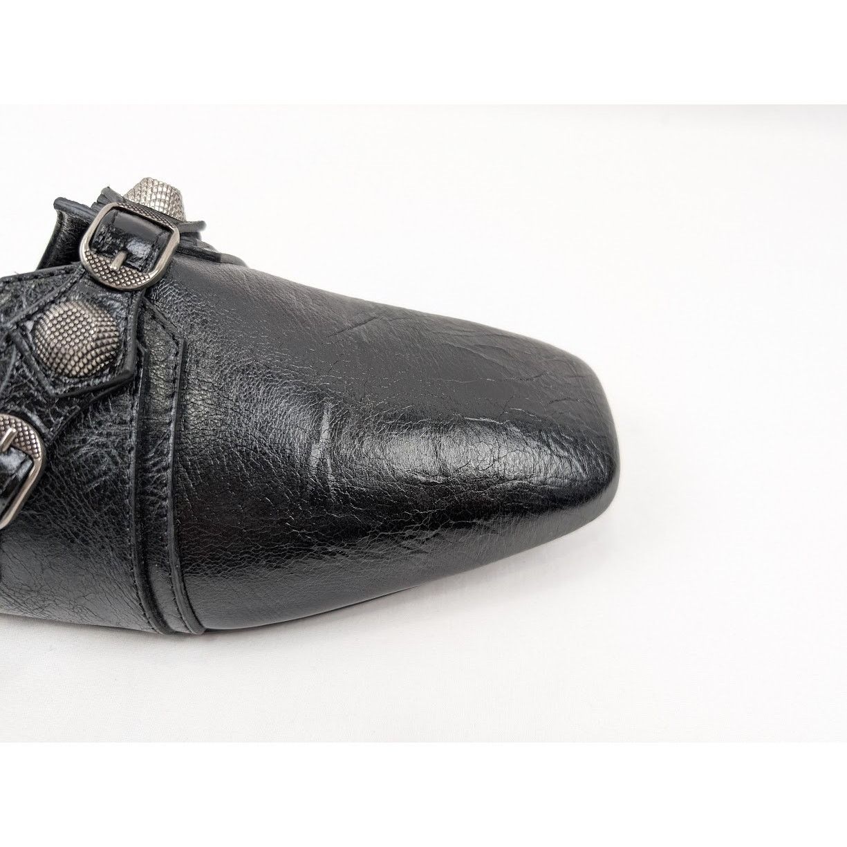 Balenciaga o1rshd1 Cosy Cagole F005 Arena Mules in Black/Aged Silver Size US 7 / EU 40 - 3 Thumbnail