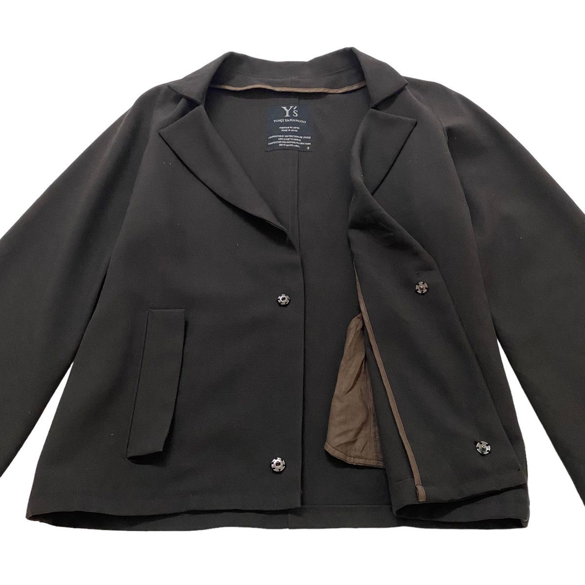 Yohji Yamamoto ✨Y's Yohji Yamamoto wool garbaine cropped jacket Size M / US 6-8 / IT 42-44 - 9 Thumbnail