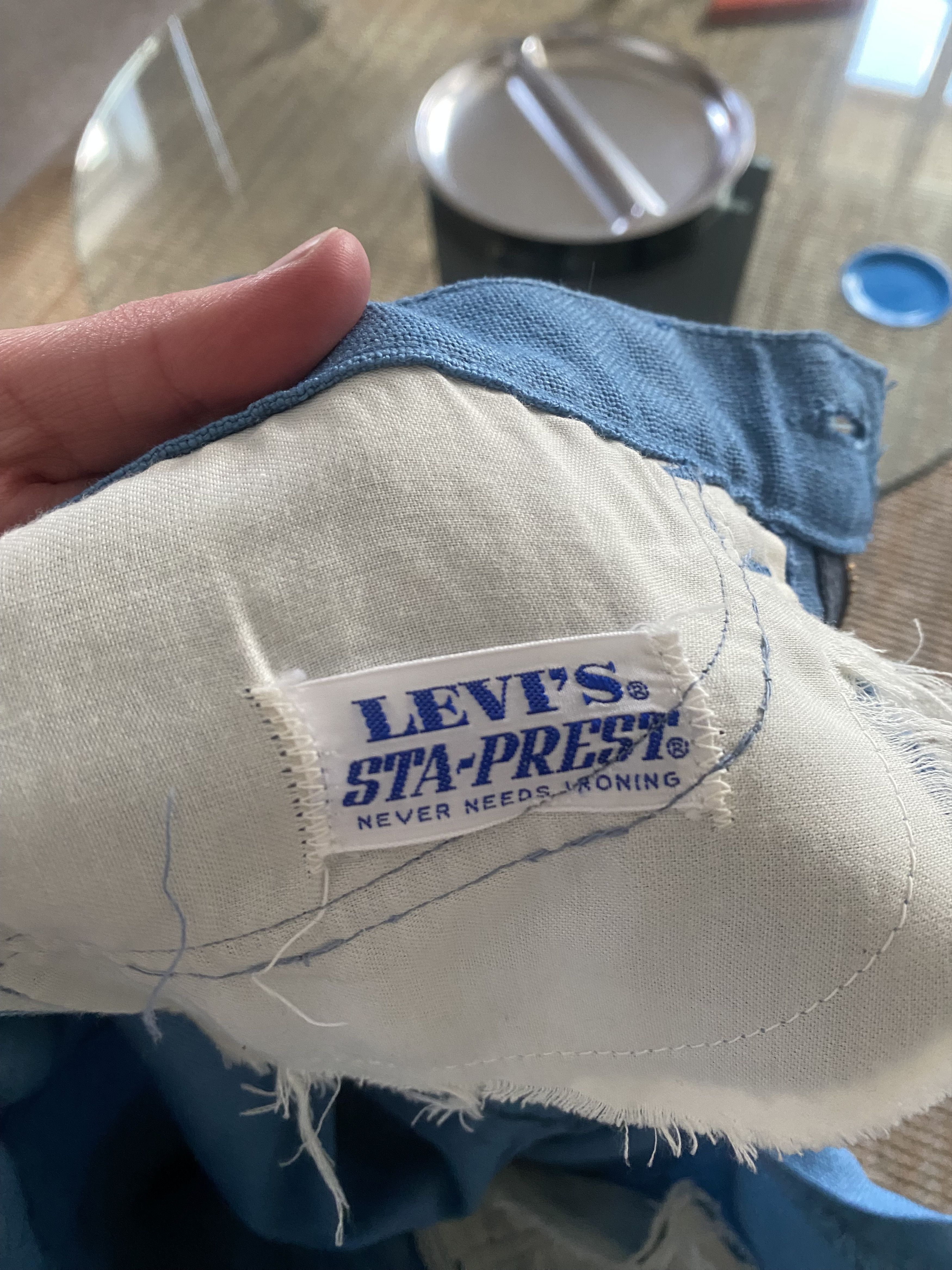 Levi's × Vintage Vintage 60's/70's Sta-Press Baby Blue Big E Levi's Size US 29 - 4 Thumbnail