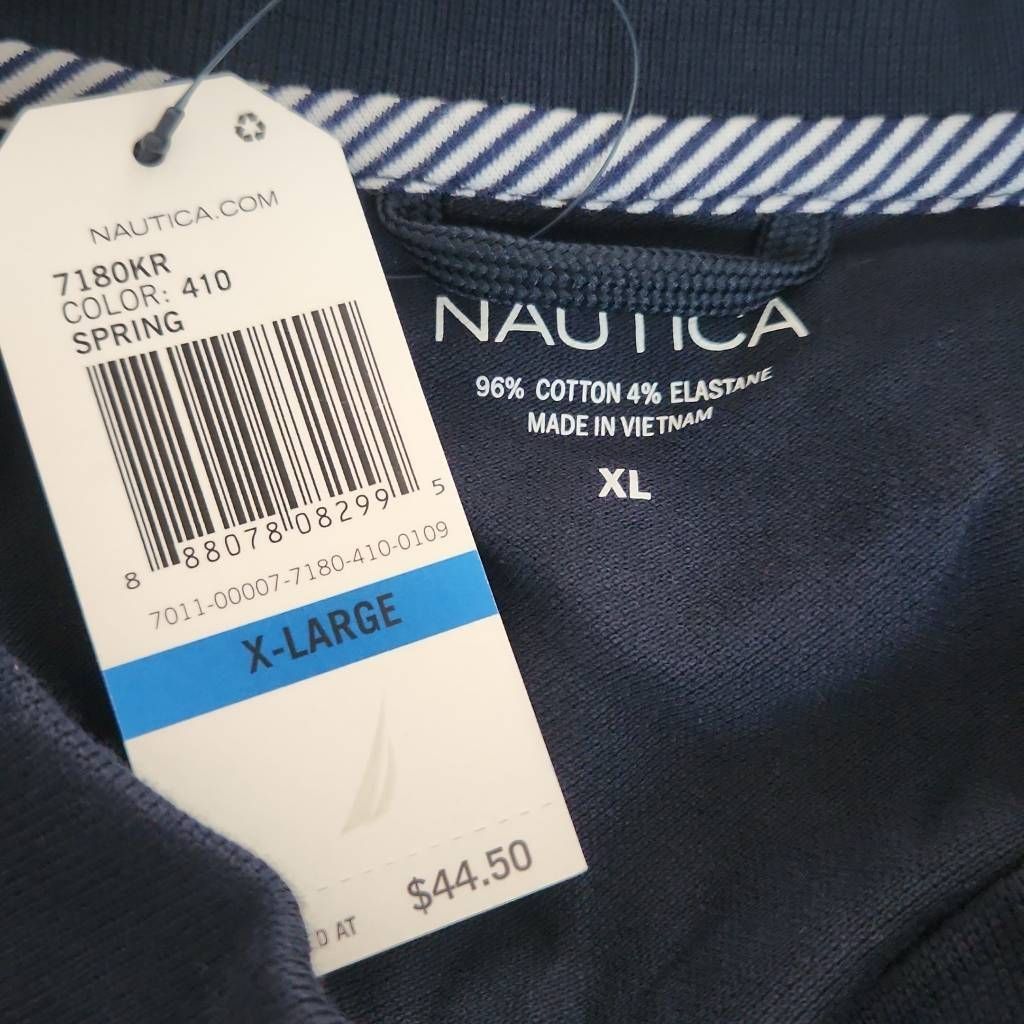 Nautica Nautica Women's Size XL Navy Short Sleeve Polo Shirt Size XL / US 12-14 / IT 48-50 - 5 Thumbnail