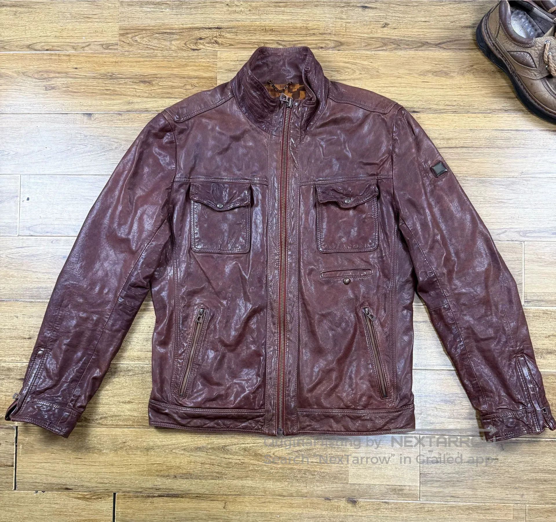 Hugo Boss BOSS Men's Leather Jacket M65 Style. Size US M / EU 48-50 / 2 - 1 Thumbnail