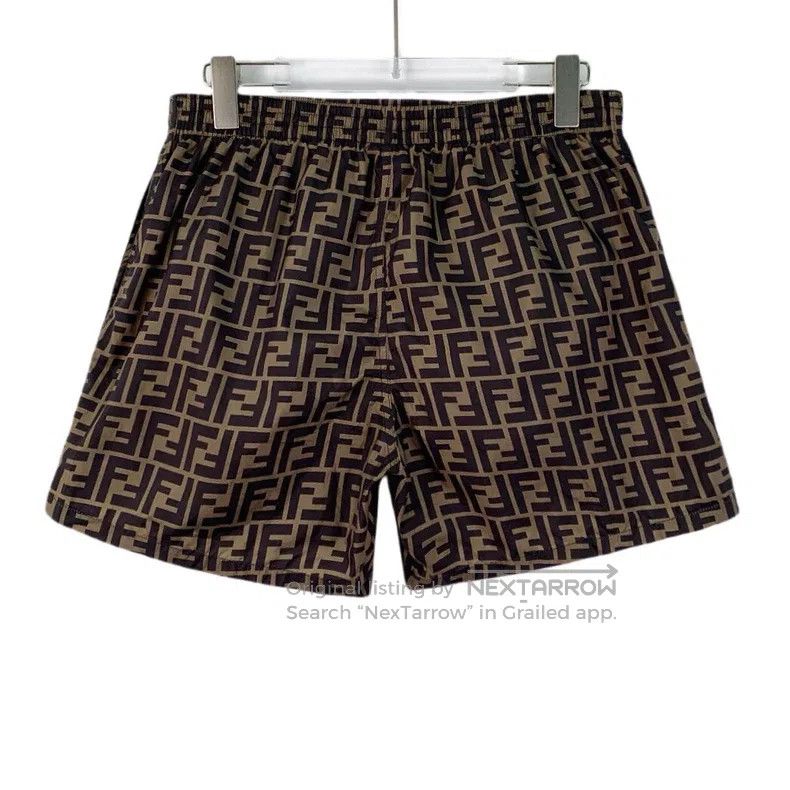 Fendi Fendi Dark brown logo lettering full print drawstring casu Size US 34 / EU 50 - 2 Thumbnail