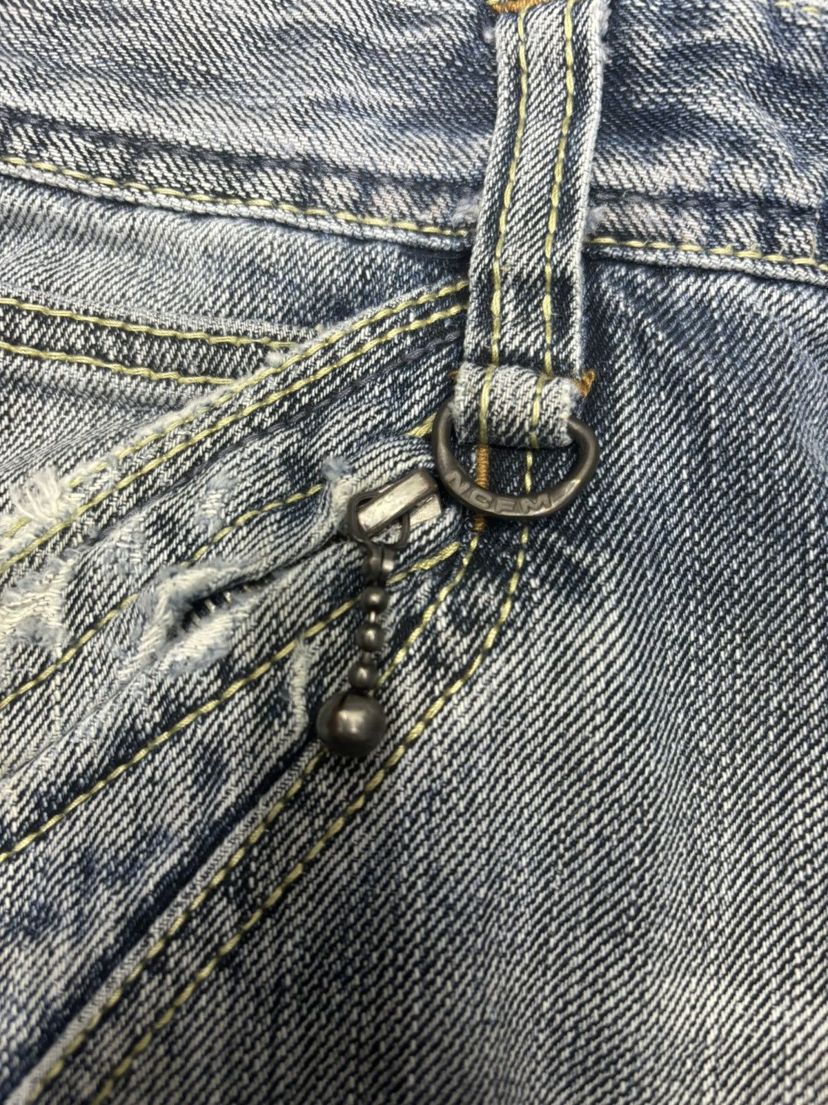 Obelisk 🔥NICOLE CLUB FOR MEN FLARE JEANS DISTRESSED DENIM Size US 32 / EU 48 - 13 Thumbnail