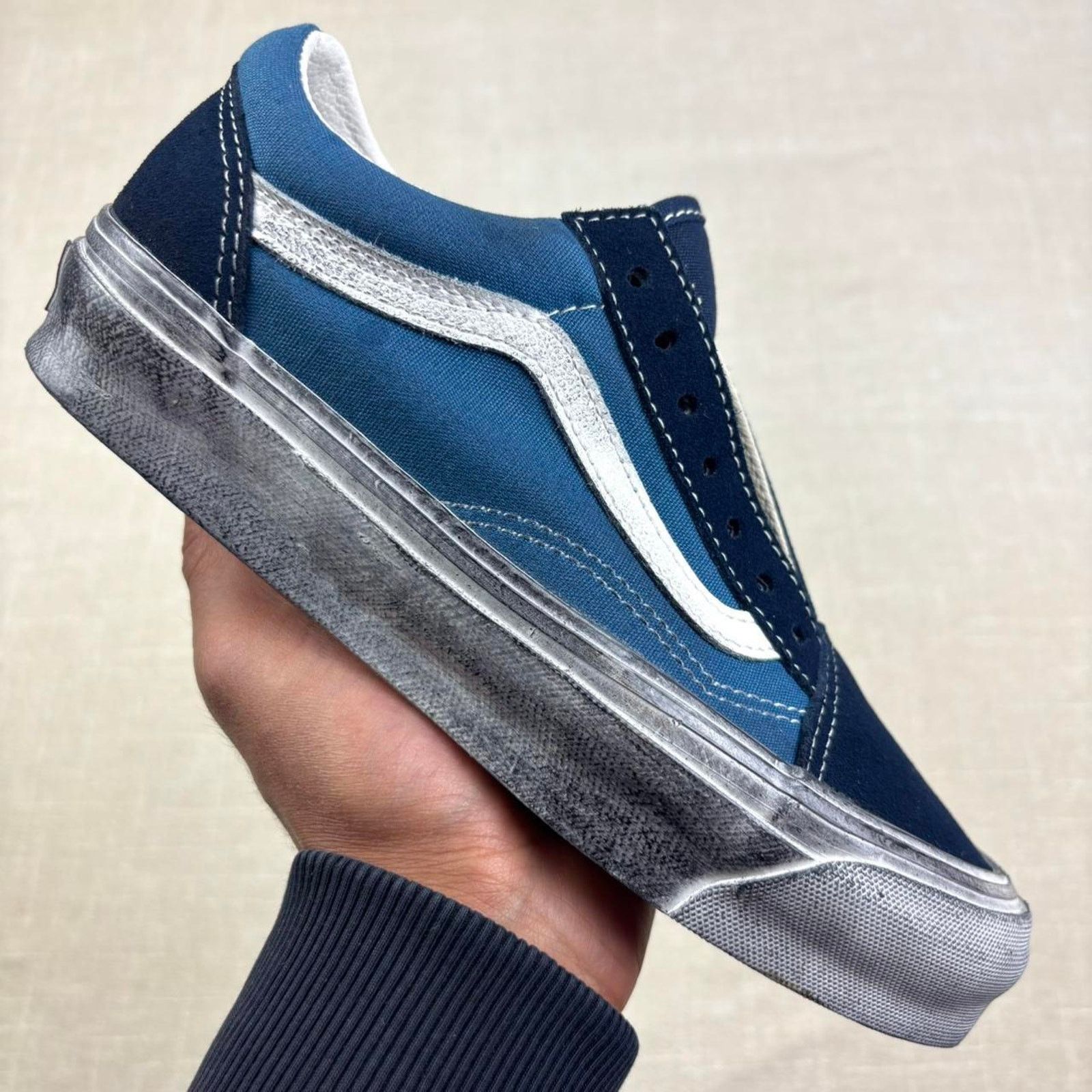 Vans 🧵 Vans OG Old Skool “Stressed Navy” 6W Size US 6 / IT 36 - 1 Thumbnail