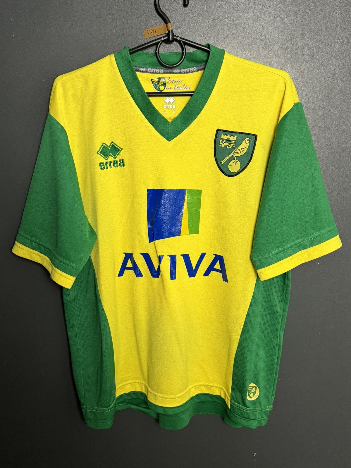 Errea Norwich City 13/14 Home Football Jersey Size US S / EU 44-46 / 1 - 1 Thumbnail
