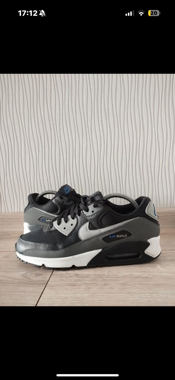 Nike Nike Air Max 90 size 42,5 black grey sneakers Size US 9 / EU 42 - 1 Thumbnail