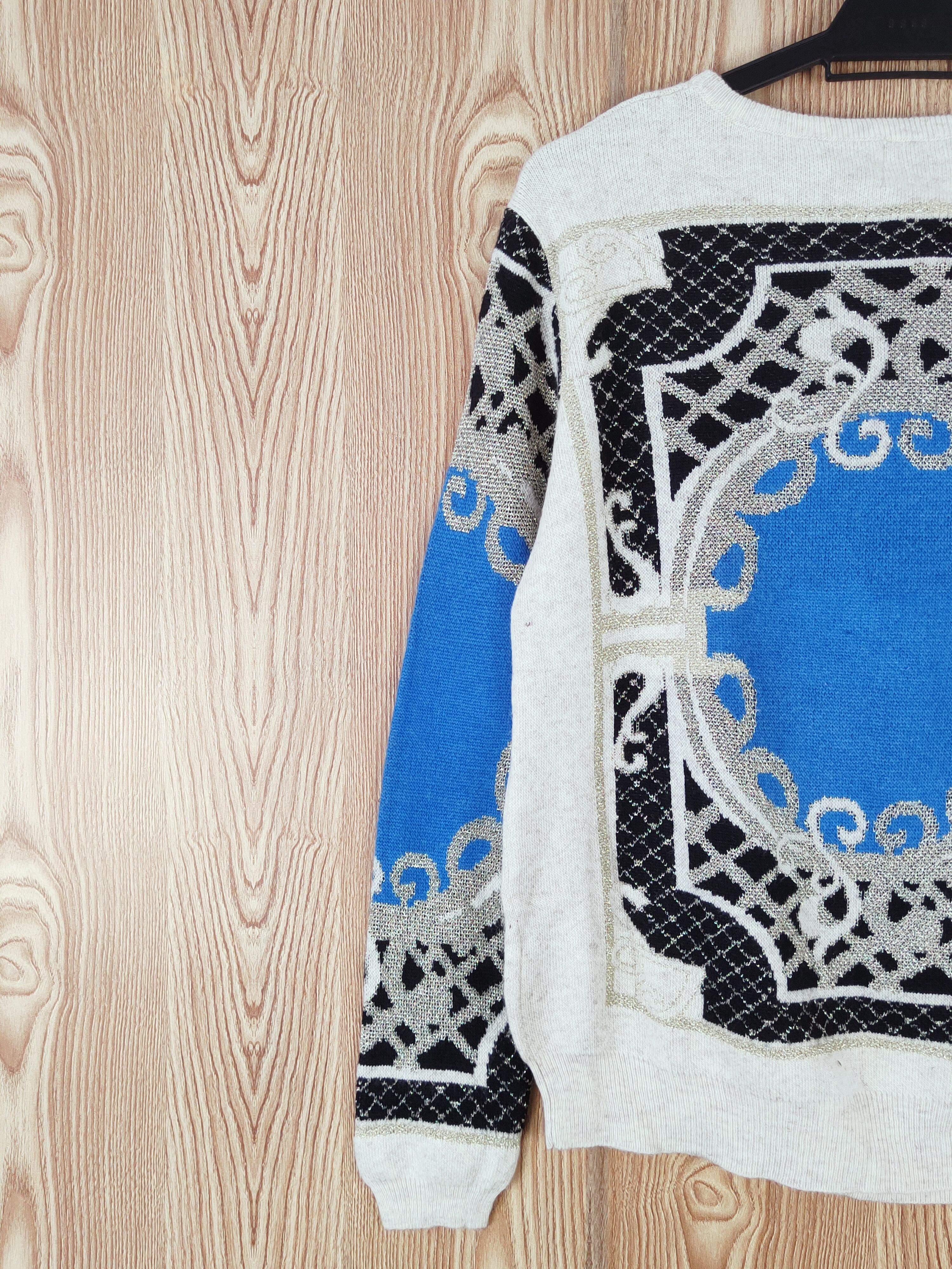 Vintage Peace Dove Blue Cream Knitwear Sweatshirts #W680 Size M / US 6-8 / IT 42-44 - 8 Thumbnail