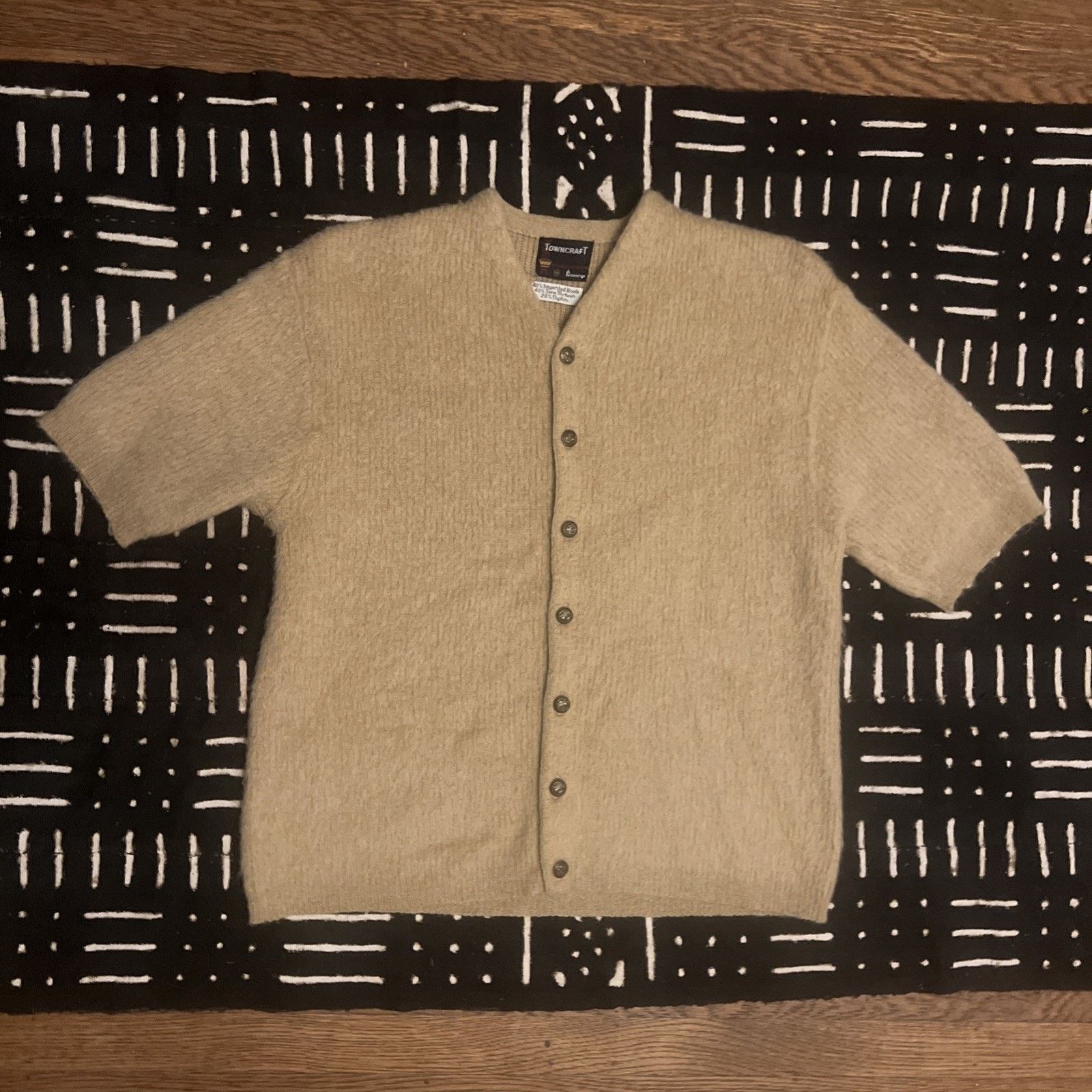 JCPenney Penney’s 50s 60s Vintage Mohair Knit Sweater Mens Cardigan M Size US M / EU 48-50 / 2 - 3 Thumbnail