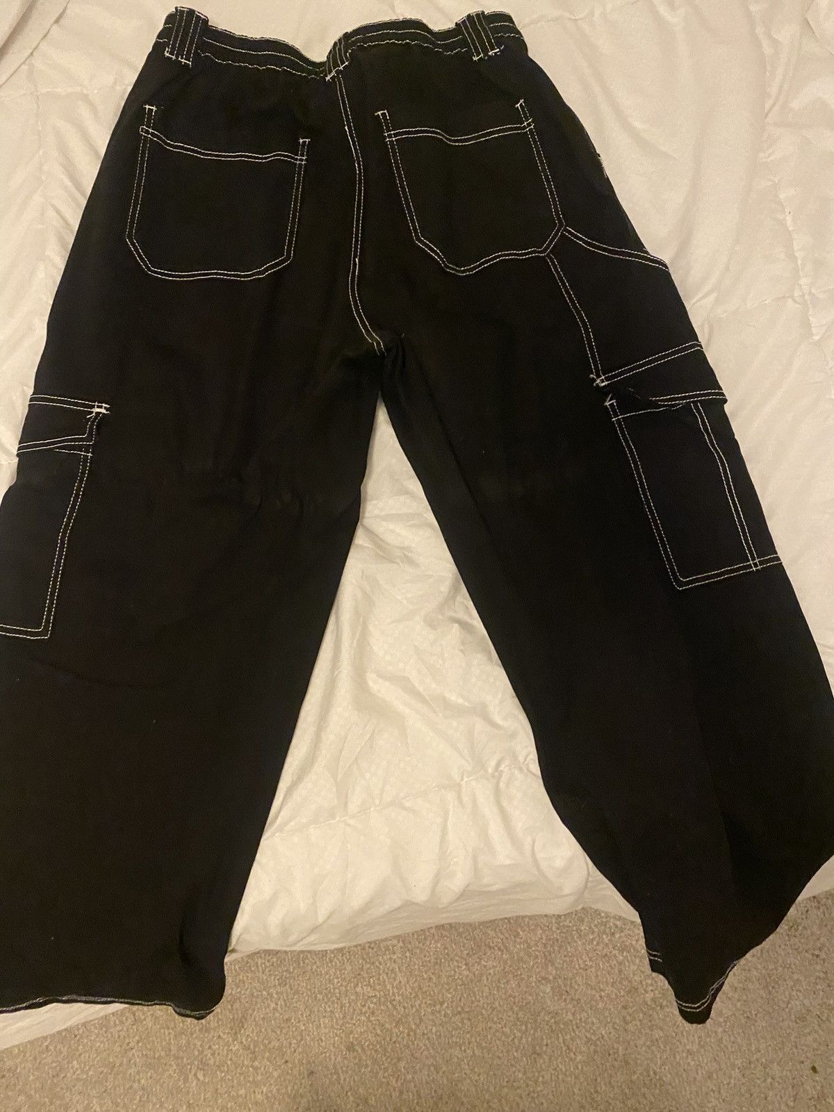 Other Black pants with white stitching Size 34" / US 12 / IT 48 - 2 Thumbnail