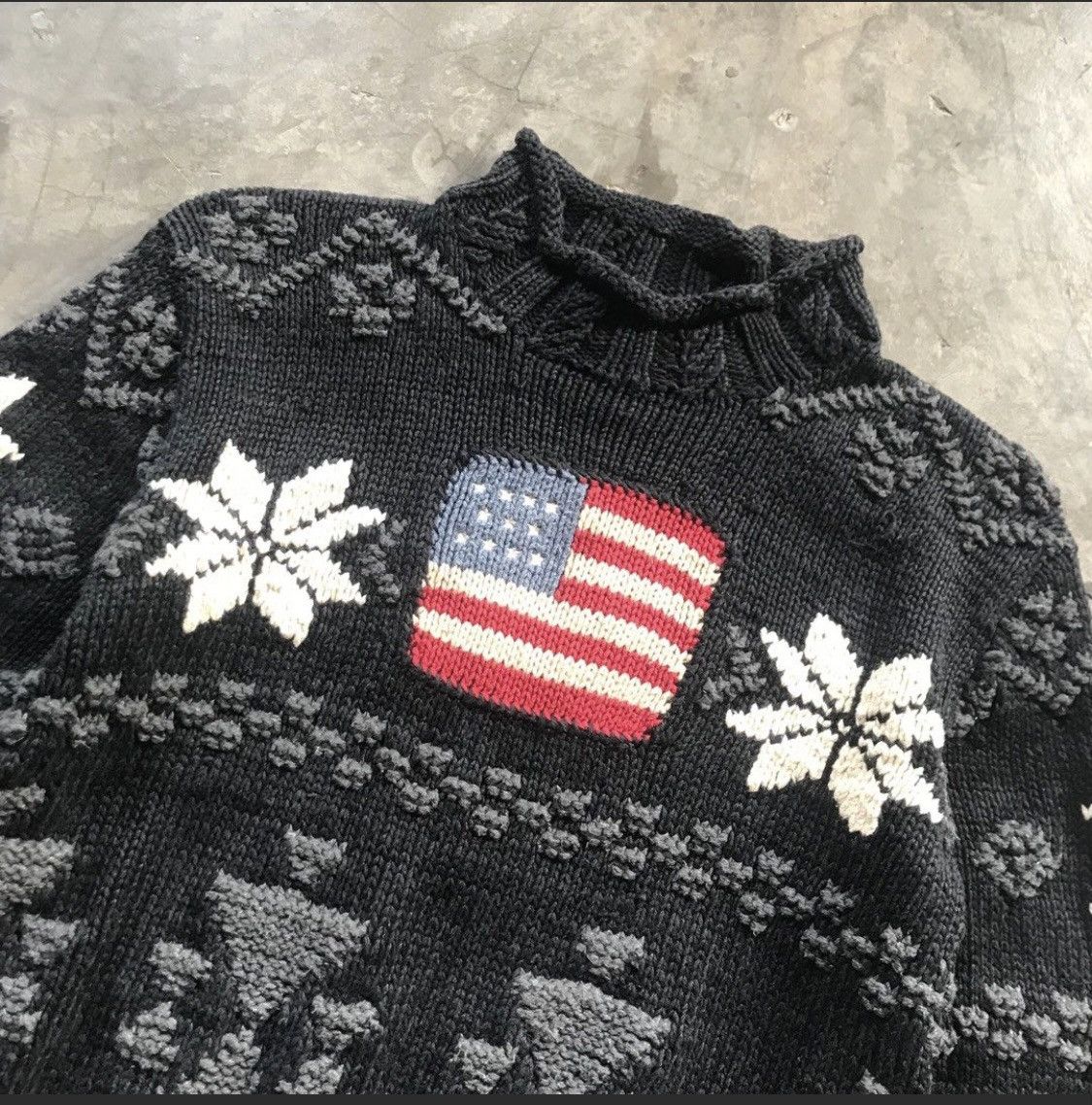 Polo Ralph Lauren Vintage Polo Ralph Lauren Amarican flag knitwear Size L / US 10 / IT 46 - 3 Thumbnail
