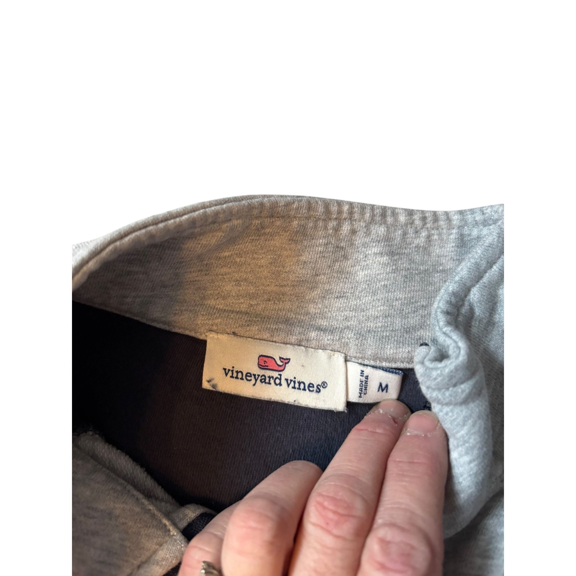 Vineyard Vines Vineyard Vines Mens Medium Gray Quarter-Zip Pullover Sweatsh Size US M / EU 48-50 / 2 - 3 Thumbnail