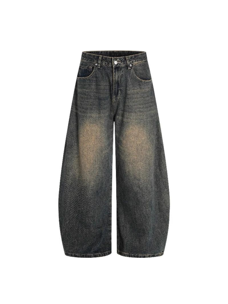 Vintage Retro men's washed loose casual distressed scimitar jeans Size US 32 / EU 48 - 1 Thumbnail