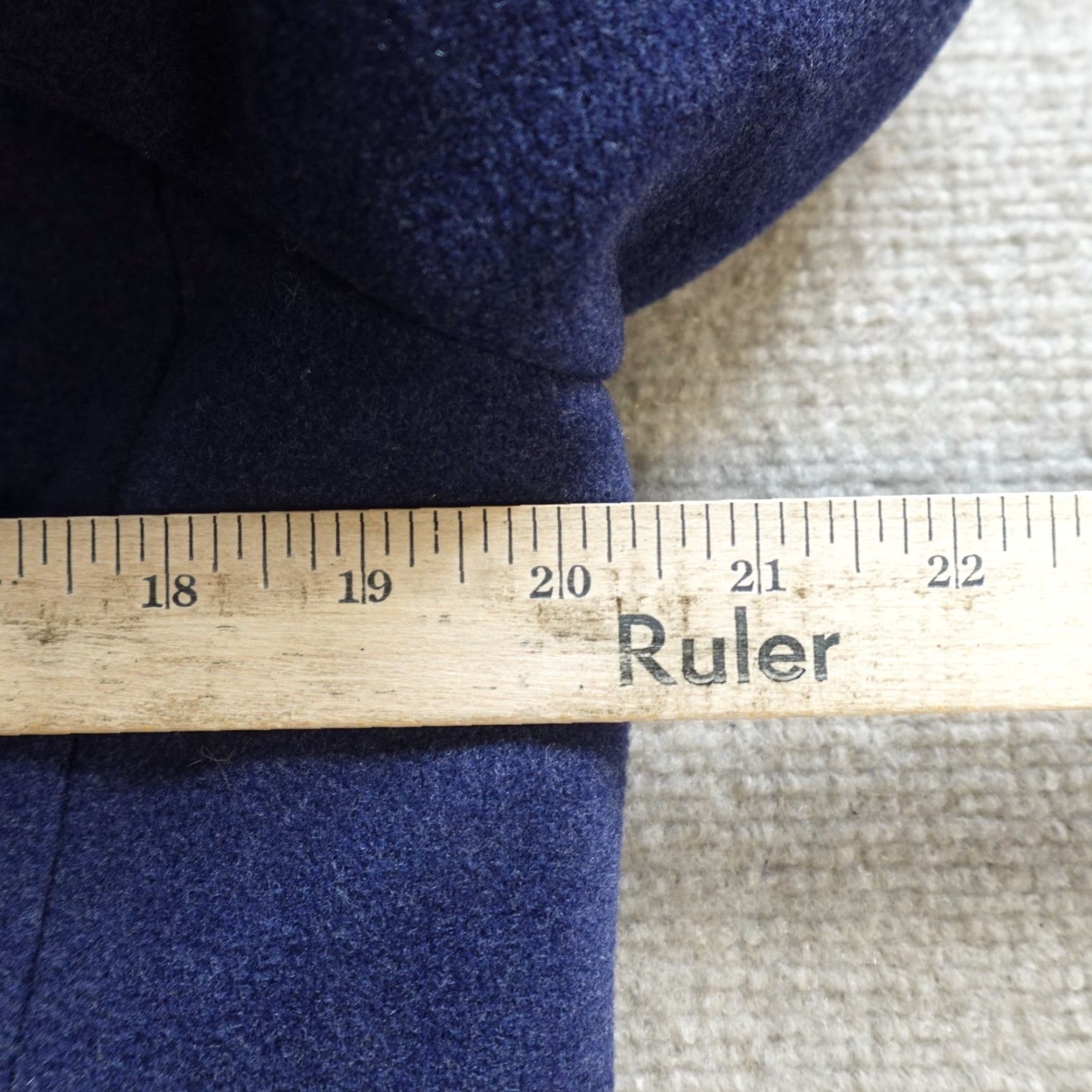 Vintage VINTAGE Circle Clothing Coat Overcoat 38L Blue Wool 100% Solid 1950 Made in USA Men Size US XXS / EU 40 - 6 Thumbnail