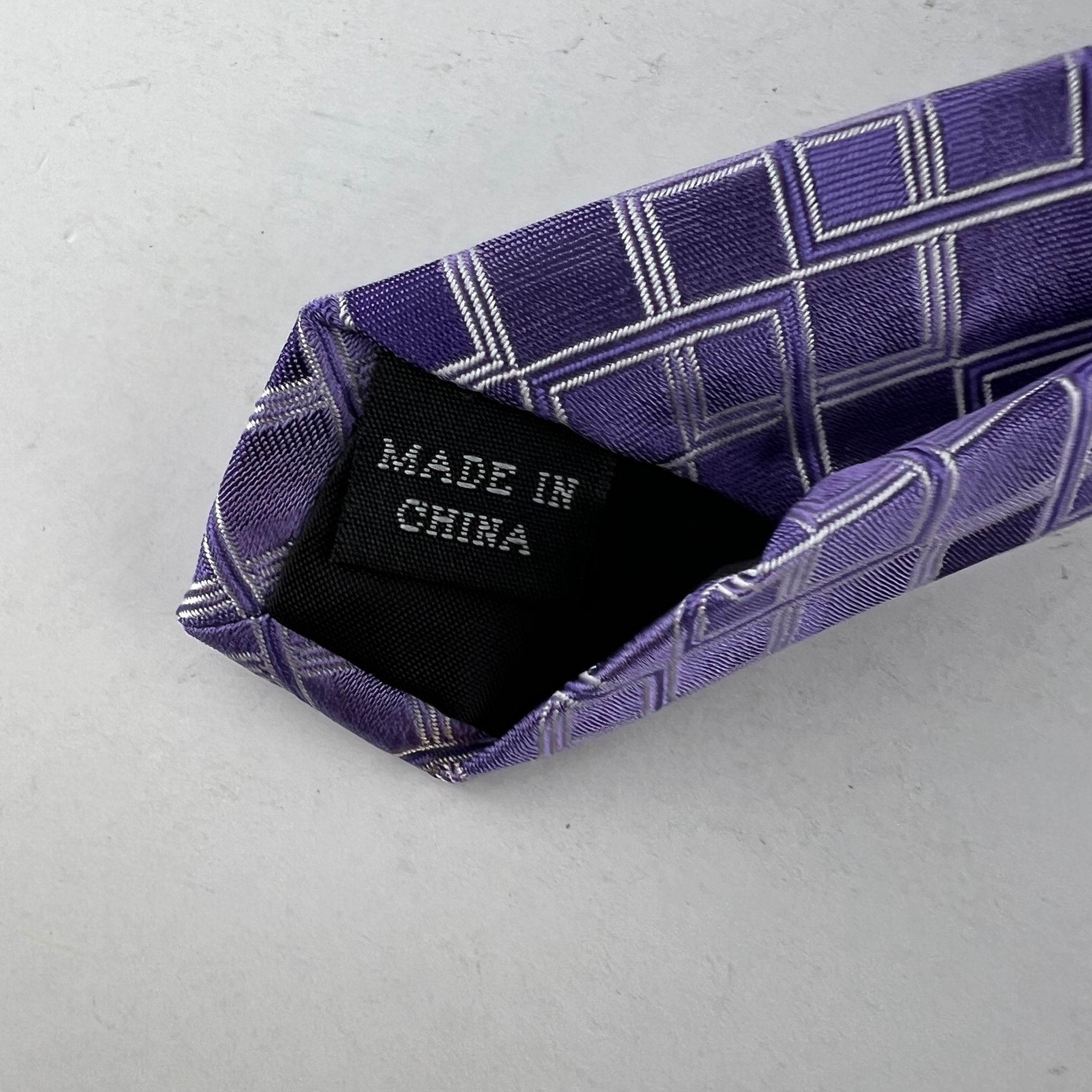 Other StateMents Purple Squares Necktie Tie Silk Size ONE SIZE - 6 Thumbnail