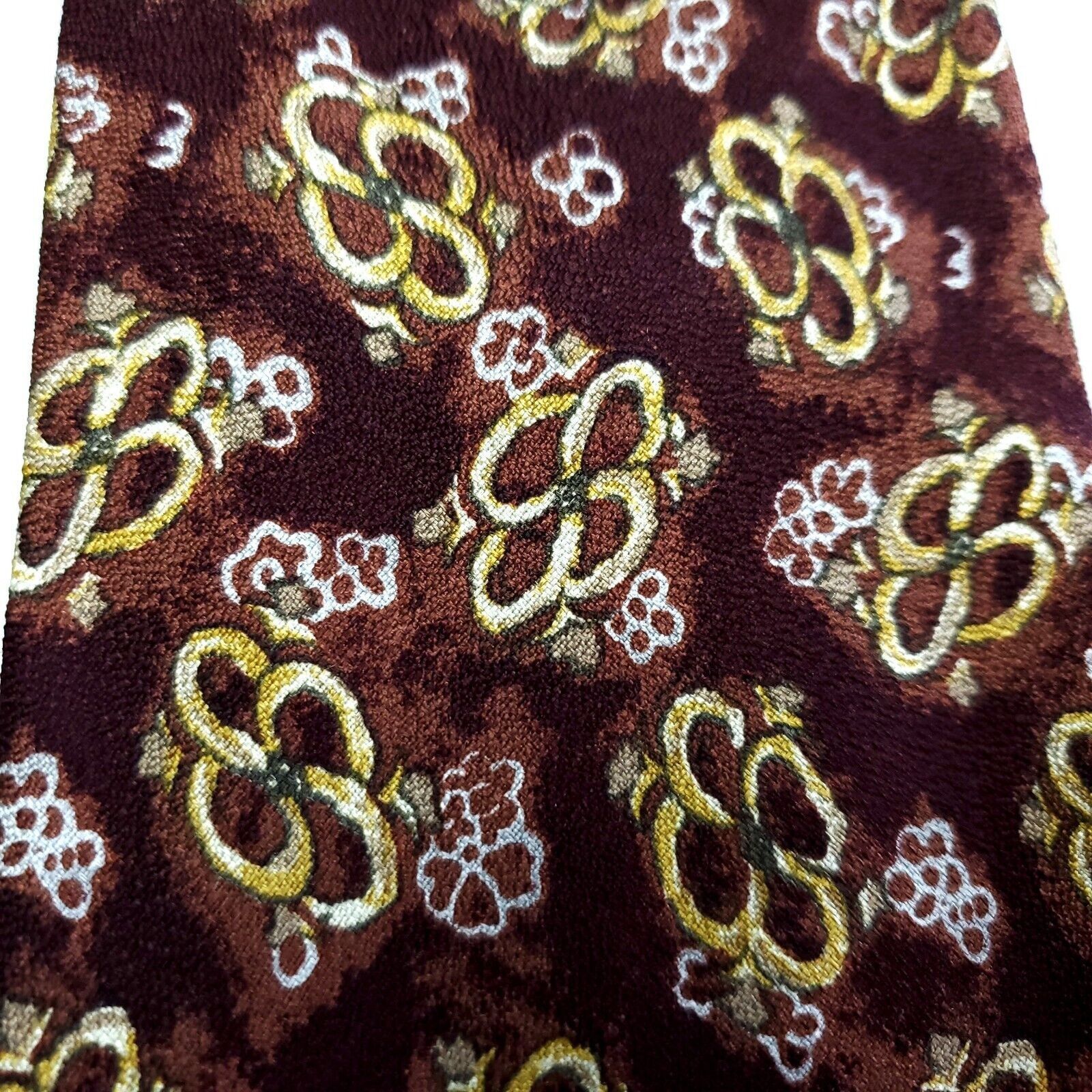 Joseph Abboud Joseph Abboud Print Floral Red Wide Silk Tie Size ONE SIZE - 3 Thumbnail
