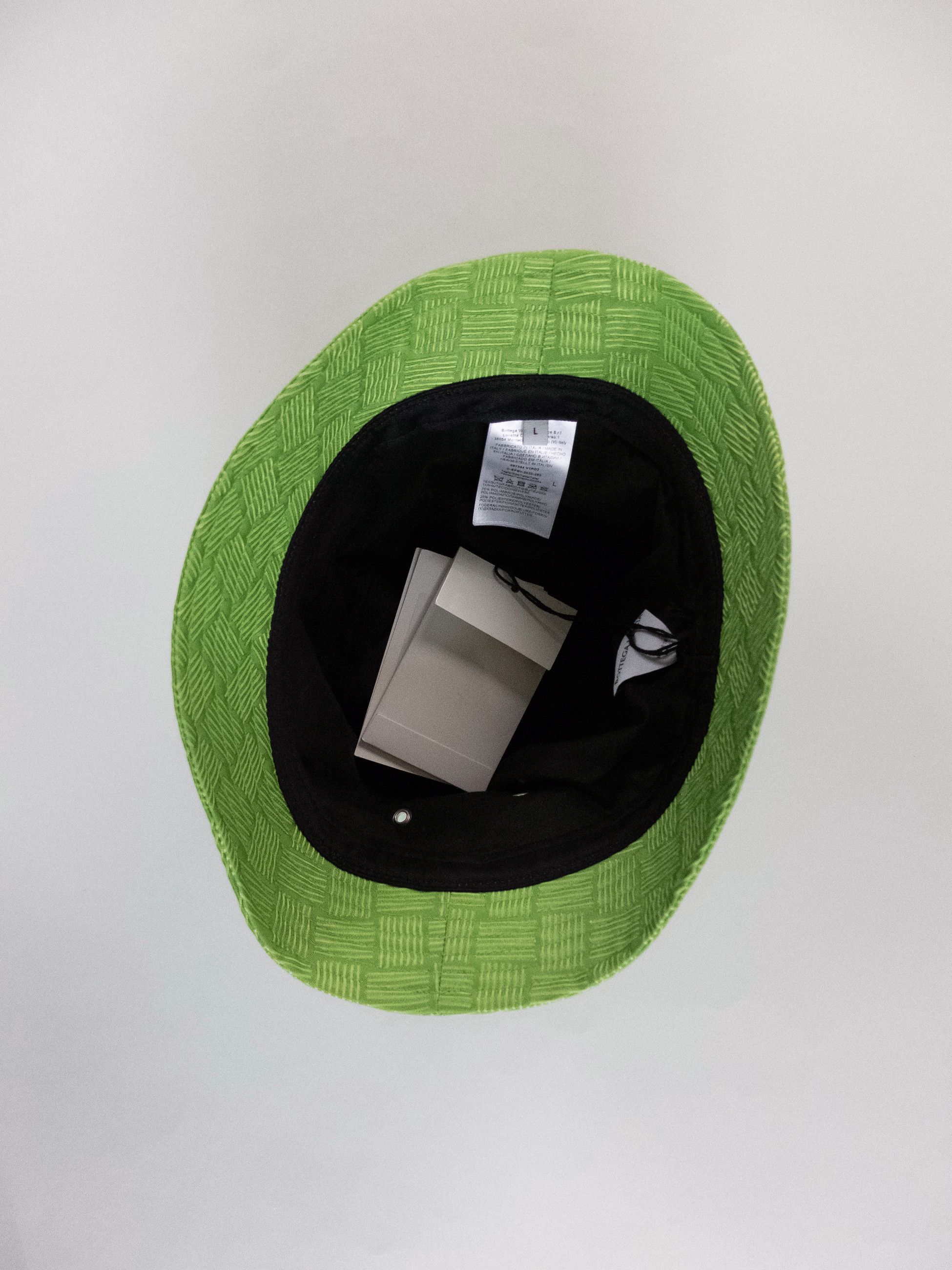 Bottega Veneta BOTTEGA VENETA intrecciato pattern green bucket hat Large q Size ONE SIZE - 8 Thumbnail
