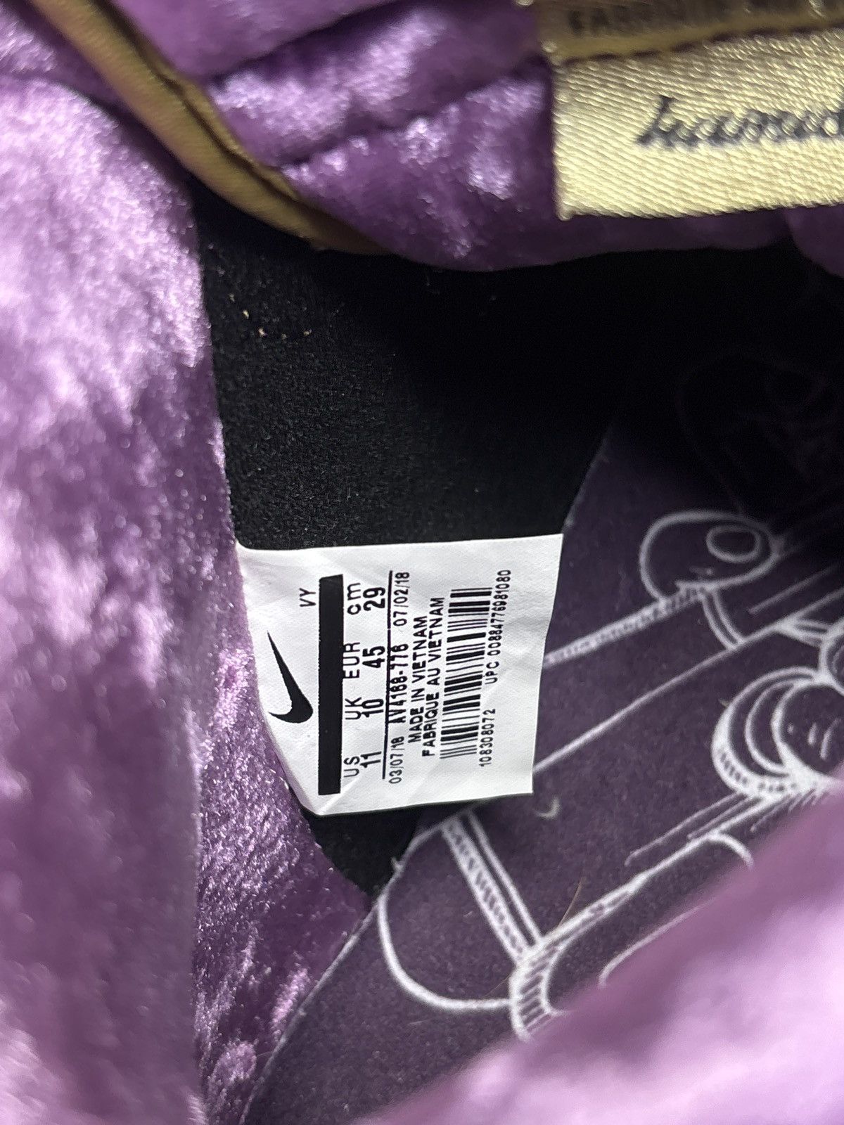 Nike SB NIKE SB DUNK HIGH QS (Trumpet) x HUMIDITY 2018 Size US 11 / EU 44 - 3 Thumbnail