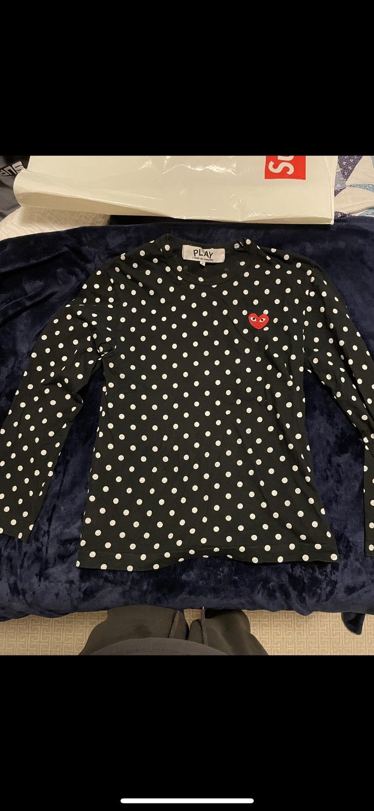Comme des Garcons Comme des Garcons Black Polka Dot Long Sleeve Tee Size US S / EU 44-46 / 1 - 1 Thumbnail