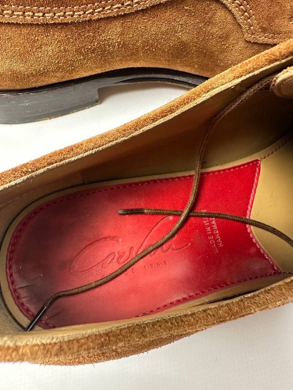 Corvari Brown Suede HandMade Italy Oxford Dress Shoes