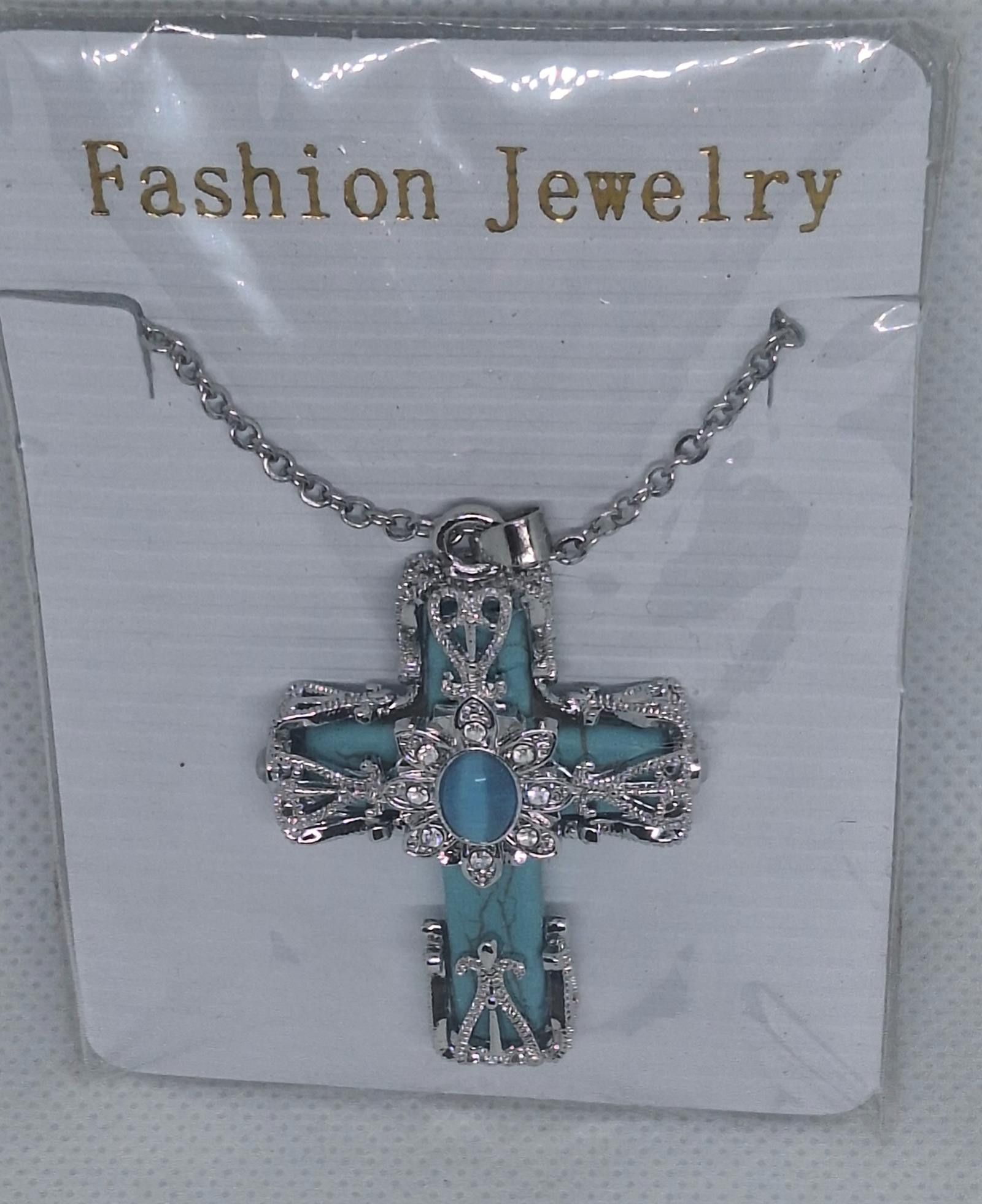 Designer Cathedral Cross Necklace ▪︎ Fashion Jewelry Size ONE SIZE - 2 Thumbnail