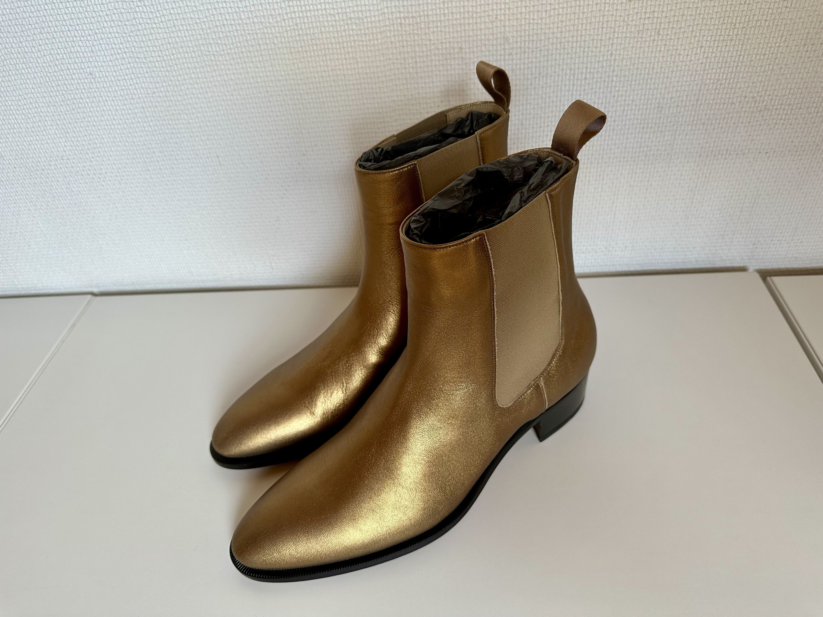 Tom Ford METALLIC LEATHER BRADDEN CHELSEA BOOT Size US 9 / EU 42 - 1 Thumbnail