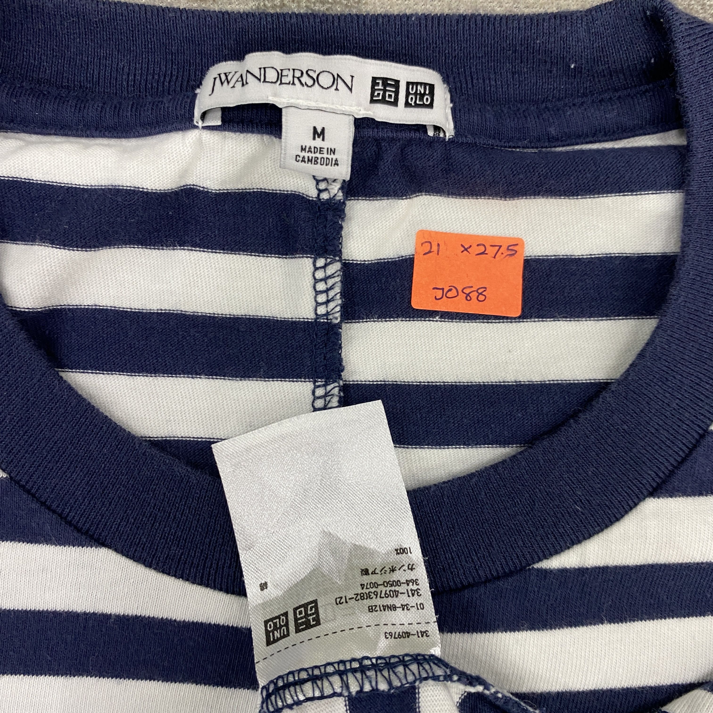 Japanese Brand JW Anderson Uniqlo Cotton Striped Tshirt - J088 Size US M / EU 48-50 / 2 - 3 Thumbnail