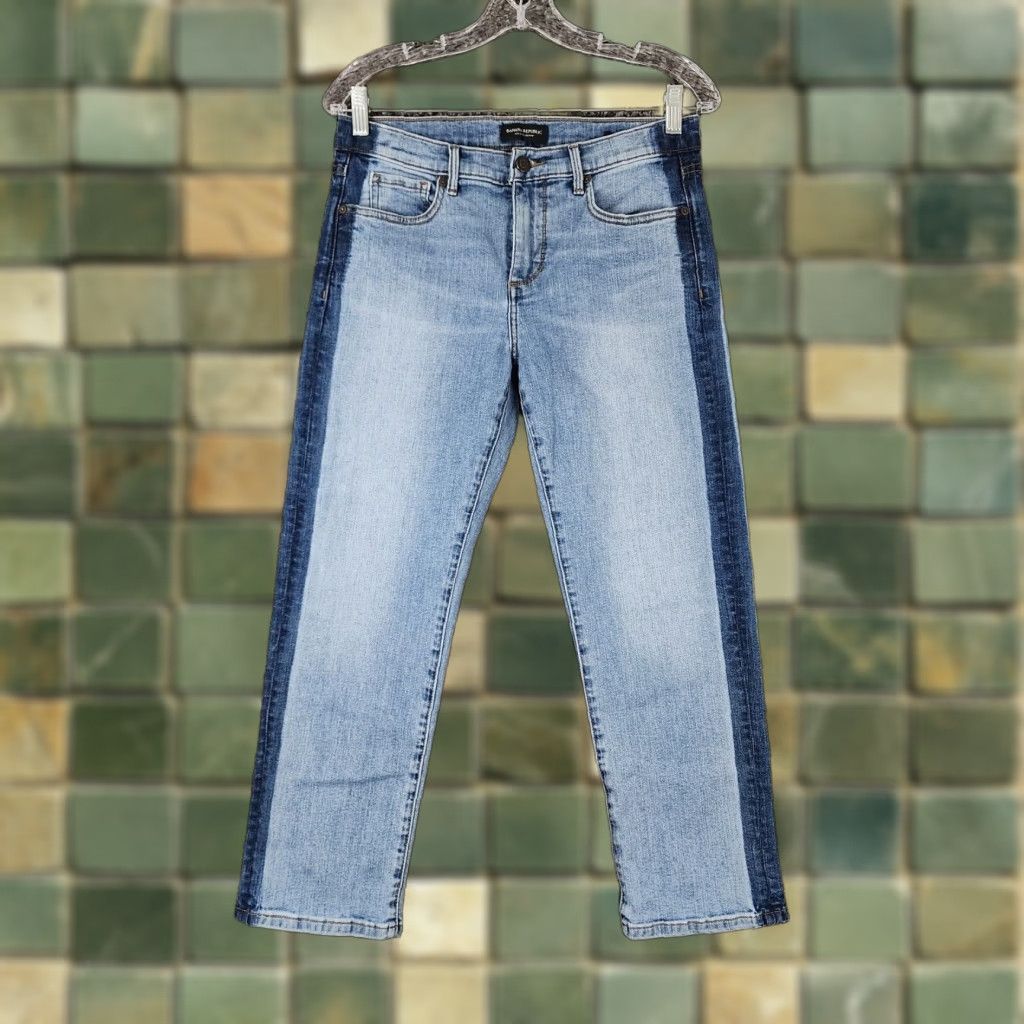 Banana Republic Banana Republic Jeans Girlfriend Two-Toned Blue Size 29 Womens Size 29" - 1 Thumbnail