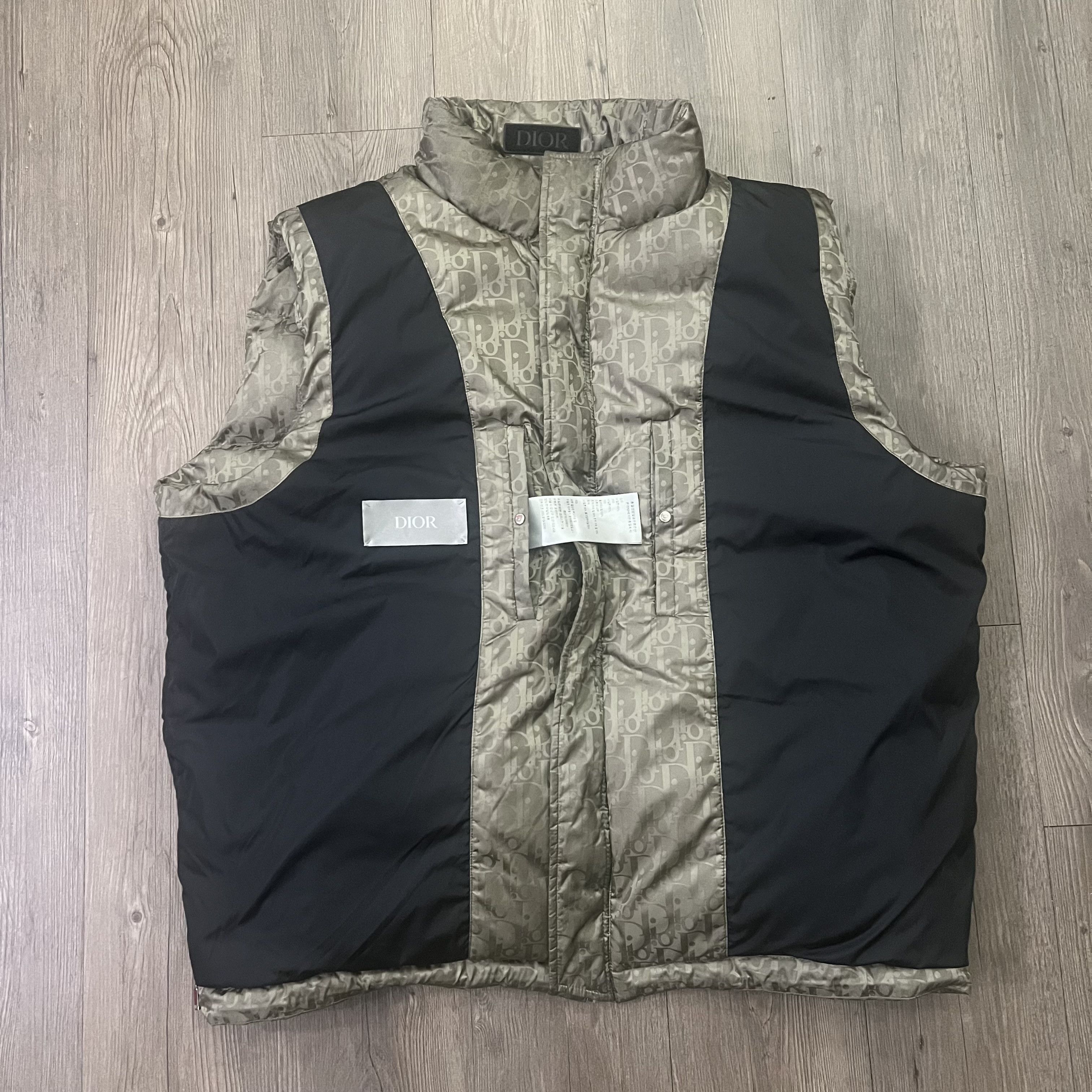 Dior Dior Olive Oblique Puffer Vest Size US XXL / EU 58 / 5 - 6 Thumbnail