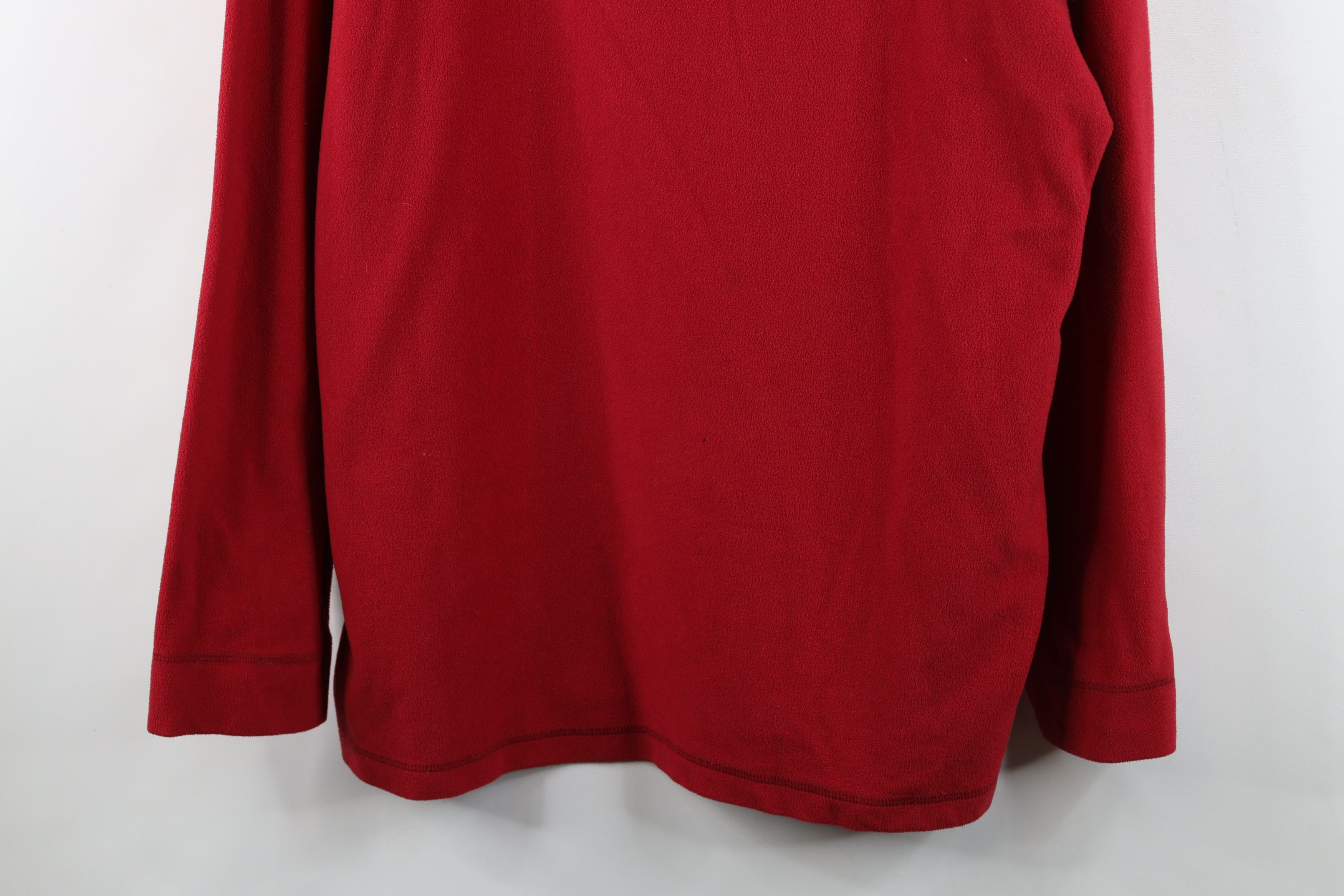 Nautica Vintage 90s Nautica Spell Out Lightweight Fleece Sweater Red Size US XL / EU 56 / 4 - 3 Thumbnail