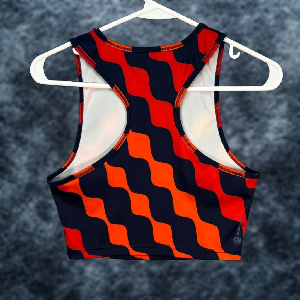 Adidas Adidas x Marimekko Womens Small Crop Top Tank Red Navy Wavy Pattern Athletic Shirt Cropped Summer Activewear Womens XS/S? Size S / US 4 / IT 40 - 1 Thumbnail