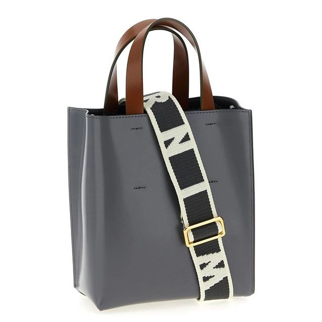 Marni MARNI Museo Mini Blue/Gray Top Handle Bag New & Authentic Size ONE SIZE - 2 Thumbnail