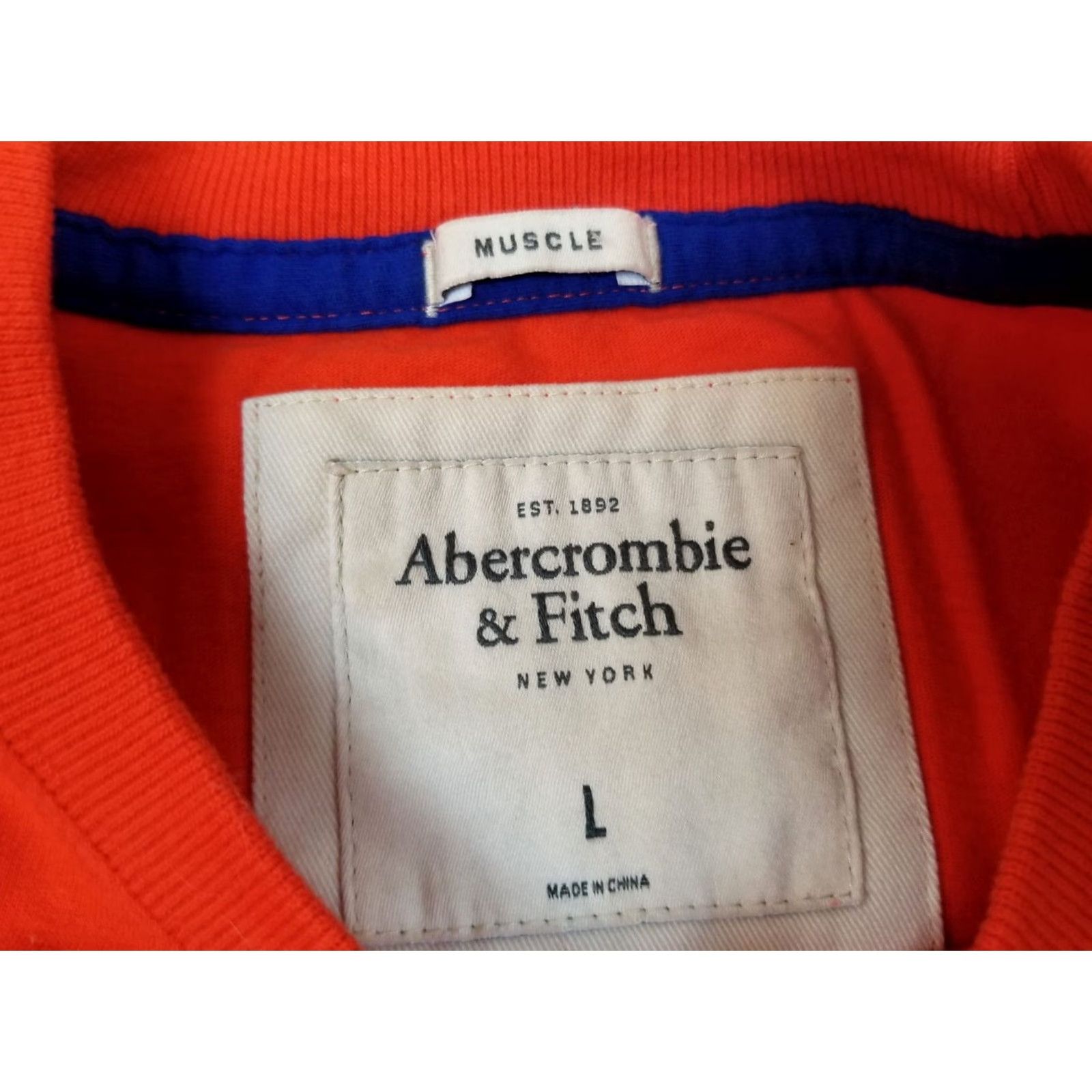 Abercrombie & Fitch Abercrombie & Fitch T-Shirt size L orange Y2K Muscle Short Sleeve Men Size US L / EU 52-54 / 3 - 2 Thumbnail