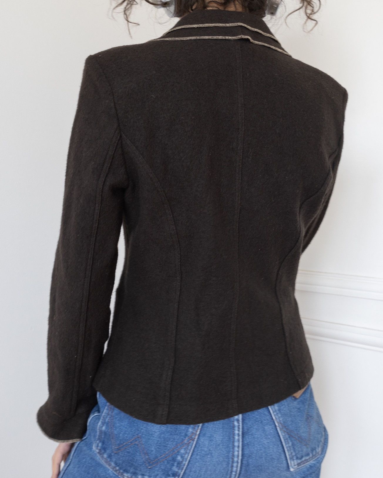 Vintage Vintage ruffles Mariely blazer 100% wool size M Size M / US 6-8 / IT 42-44 - 4 Thumbnail