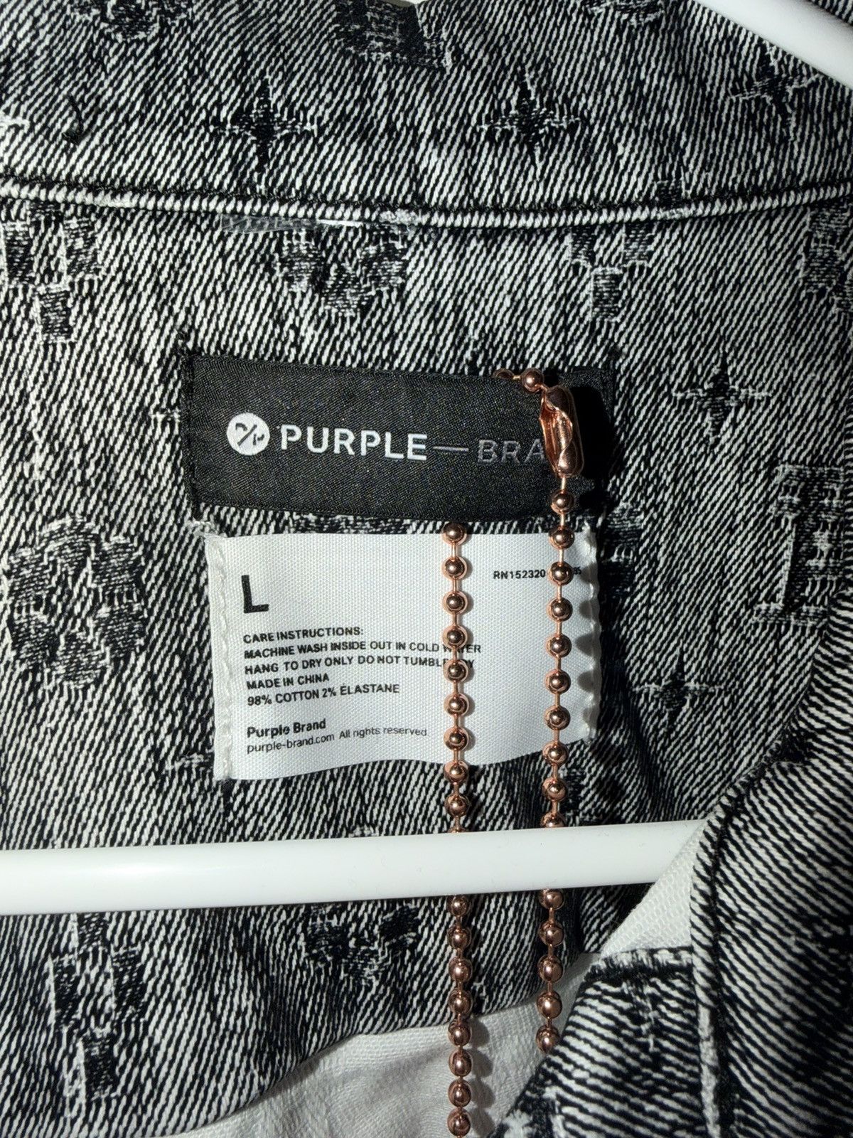 Purple Brand PURPLE BRAND Denim Jacket grayish/black LARGE Size US L / EU 52-54 / 3 - 3 Thumbnail