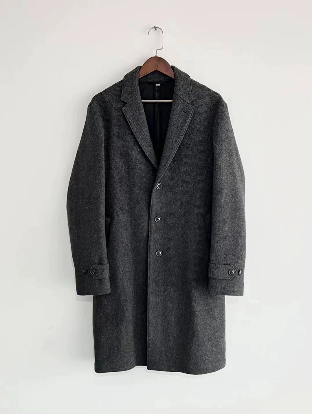 Burberry Burberry Grey Herringbone Wool Coat XS 98% New Size US XS / EU 42 / 0 - 1 Thumbnail
