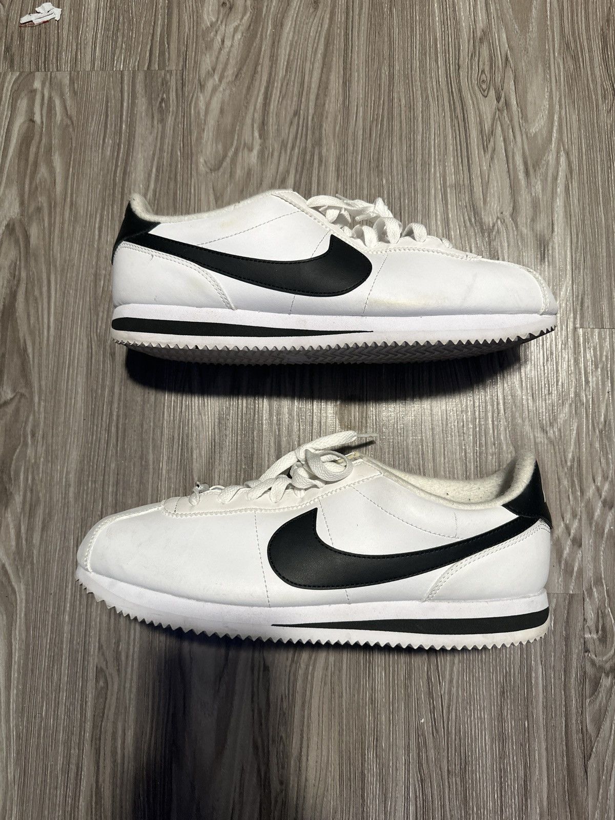 image of Nike Classic Cortez White Black Shoes, Men's (Size 11)