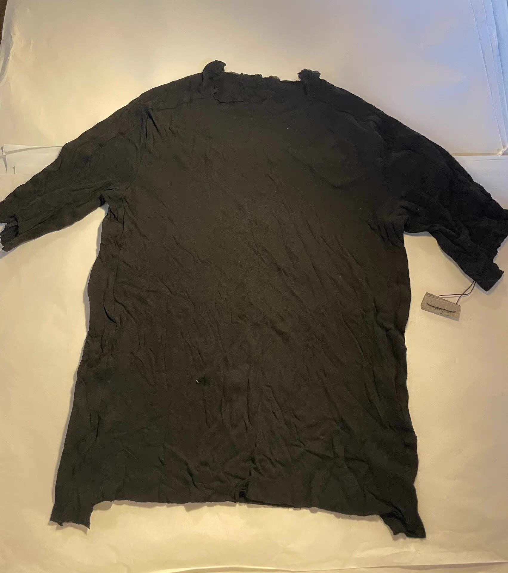 Ma+ m.a+ 16SS Black Square‑Neck Loose‑Fit Tee Ｑ25 Size US S / EU 44-46 / 1 - 1 Thumbnail