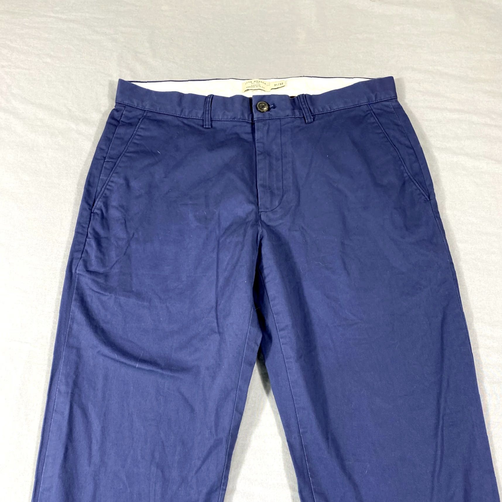 Club Monaco Club Monaco Pants Mens 32x31 Chino Slim Fit Blue Connor 90s Casual Straight Front Button Zip Petit Size US 32 / EU 48 - 3 Thumbnail