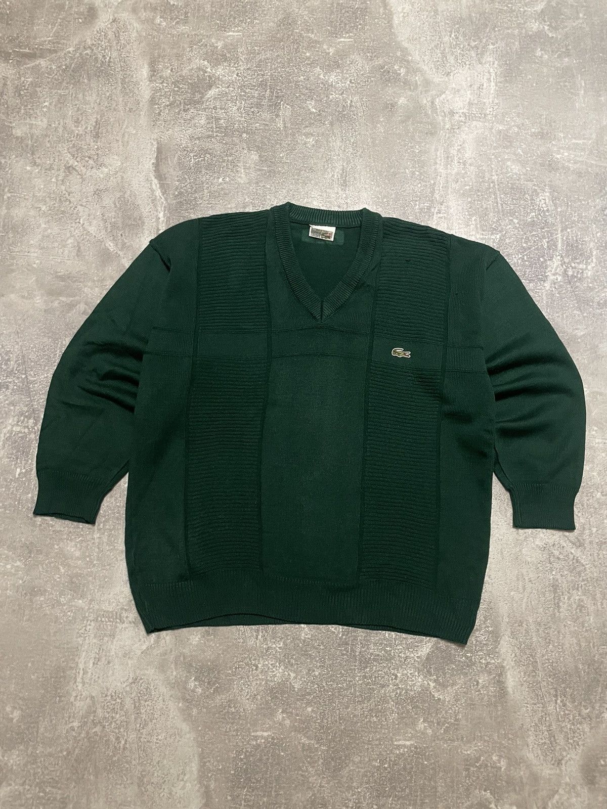 Lacoste Vintage Lacoste Cable Knit Striped Sweater Jumper Size US XXL / EU 58 / 5 - 1 Thumbnail