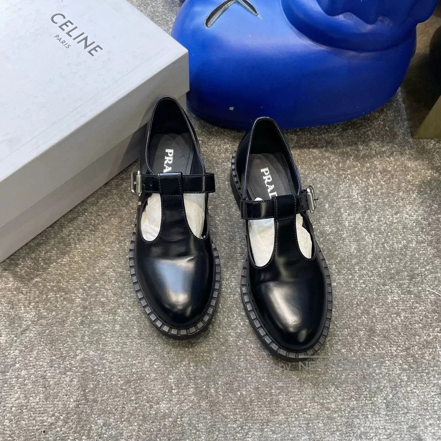 Prada Prada Black Mary Jane Shoes. Size US 7 / IT 37 - 2 Thumbnail