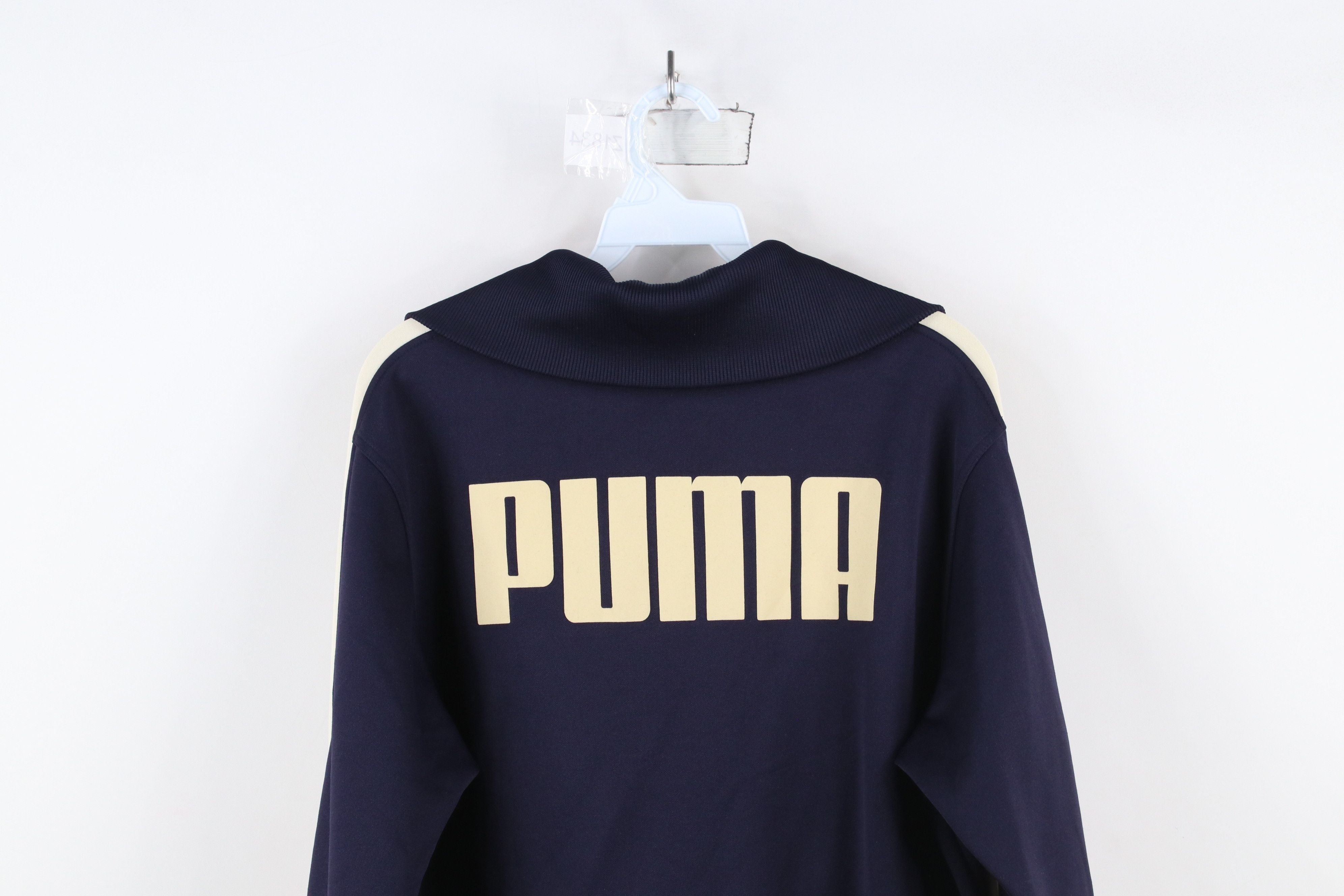 Puma × Vintage Vintage 80s 90s Puma Half Zip Pullover Anorak Jacket Blue Size US L / EU 52-54 / 3 - 14 Thumbnail