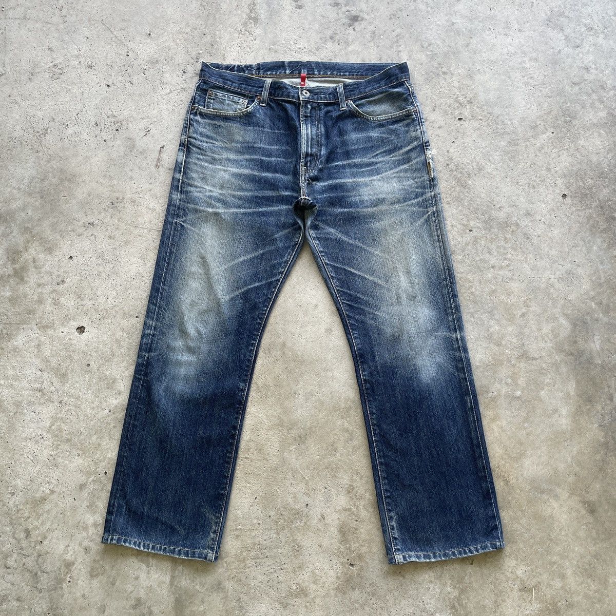 Japanese Brand Vintage Japanese Faded StoneWash Jeans Denim Pants W35 Size US 35 - 2 Thumbnail