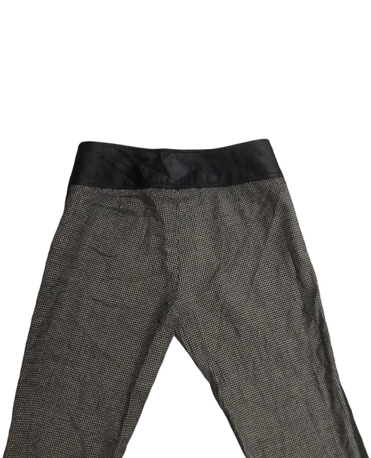 Dolce & Gabbana × Vintage Vintage D&G Wool Leather Waist Flared Women Pant Size 29" - 3 Thumbnail