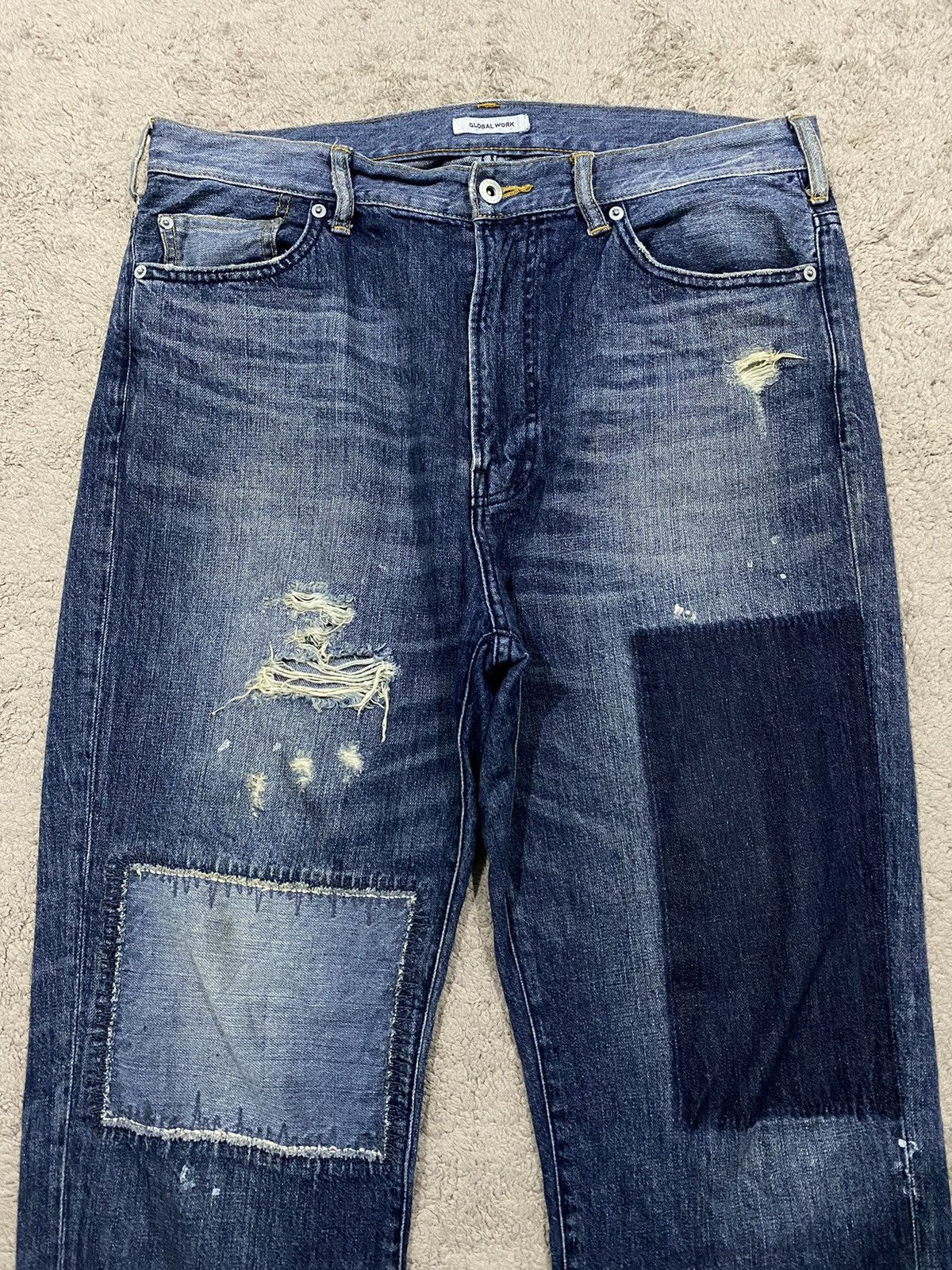 Kapital Global work Patchwork Distressed Style Size US 35 - 4 Thumbnail