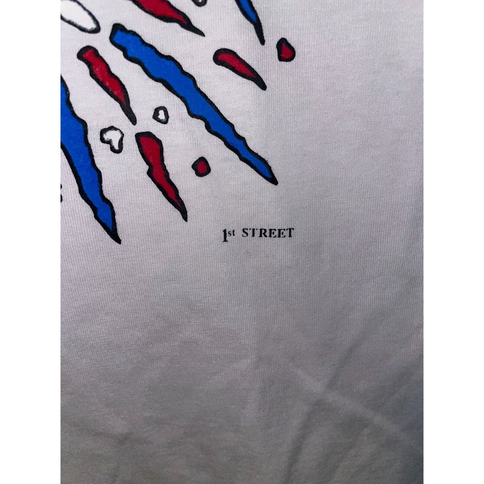 Jerzees Vintage July 4th Shirt Fireworks USA America Graphic Tee 90s Size US L / EU 52-54 / 3 - 8 Thumbnail